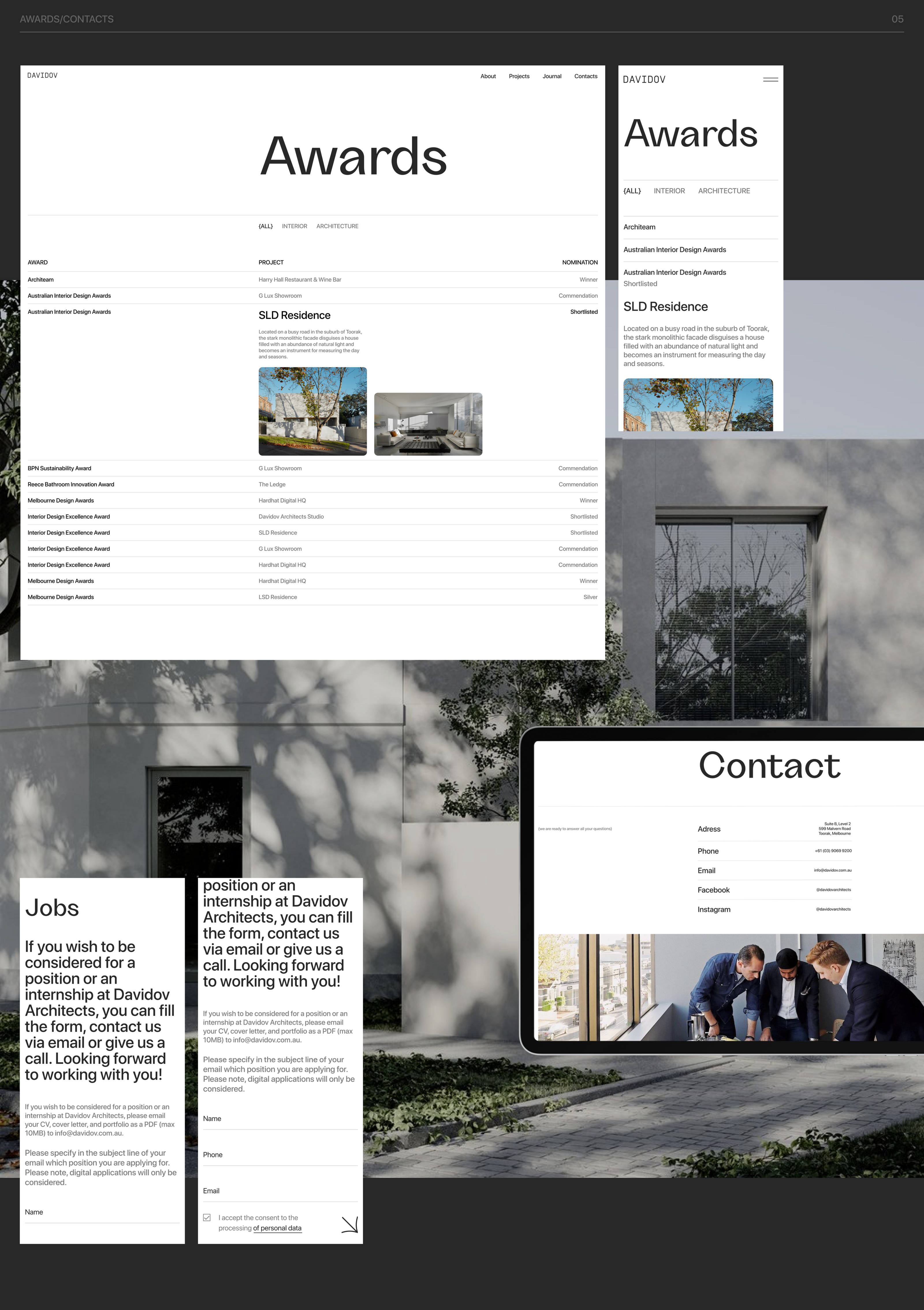 Davidov Architects | Сorporate website redesign — Изображение №8 — Интерфейсы на Dprofile