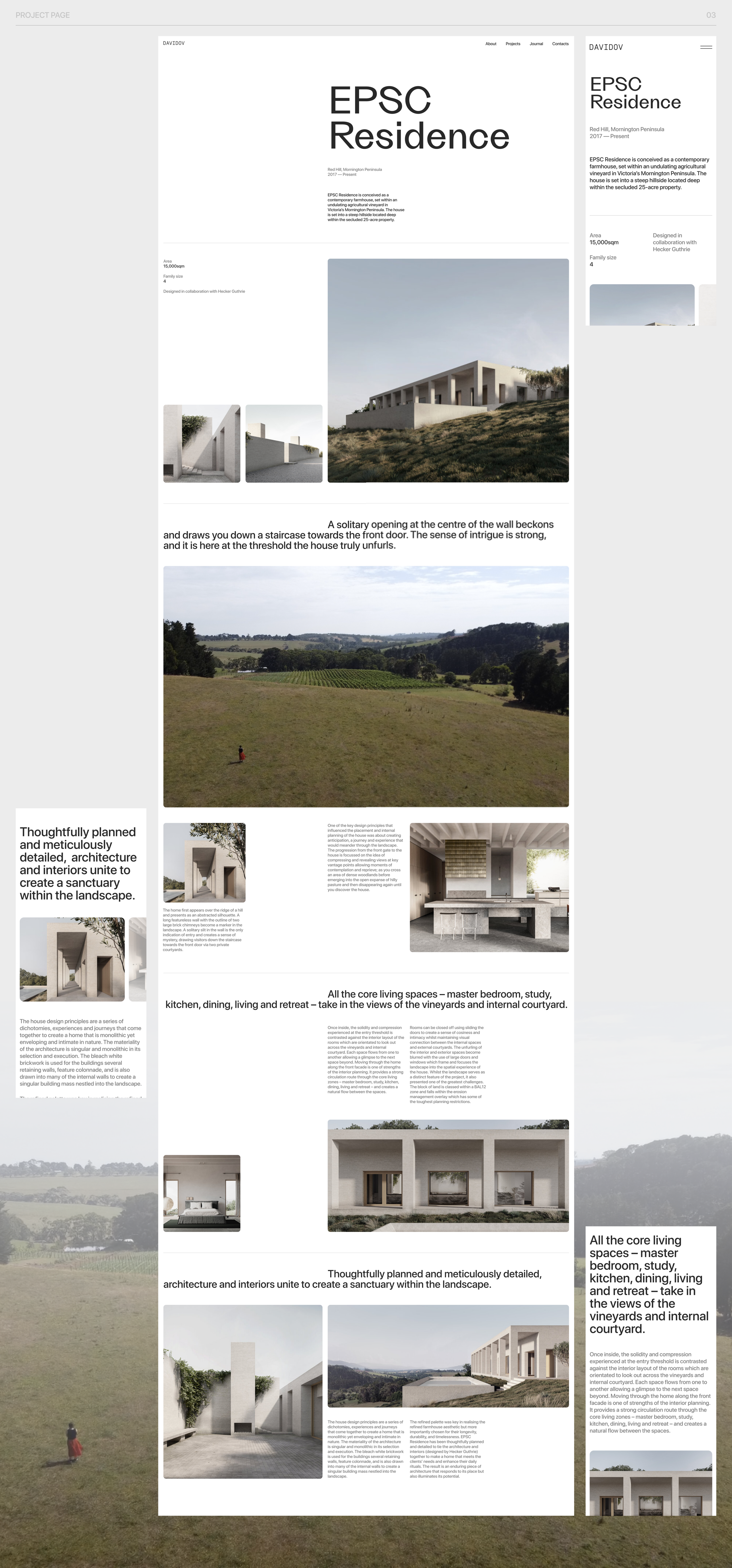 Davidov Architects | Сorporate website redesign — Изображение №5 — Интерфейсы на Dprofile