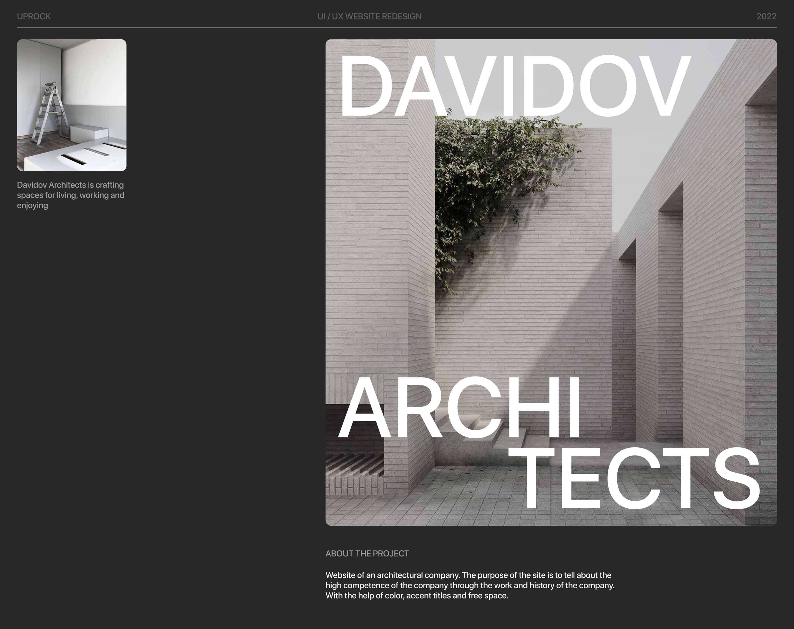Davidov Architects | Сorporate website redesign — Изображение №1 — Интерфейсы на Dprofile
