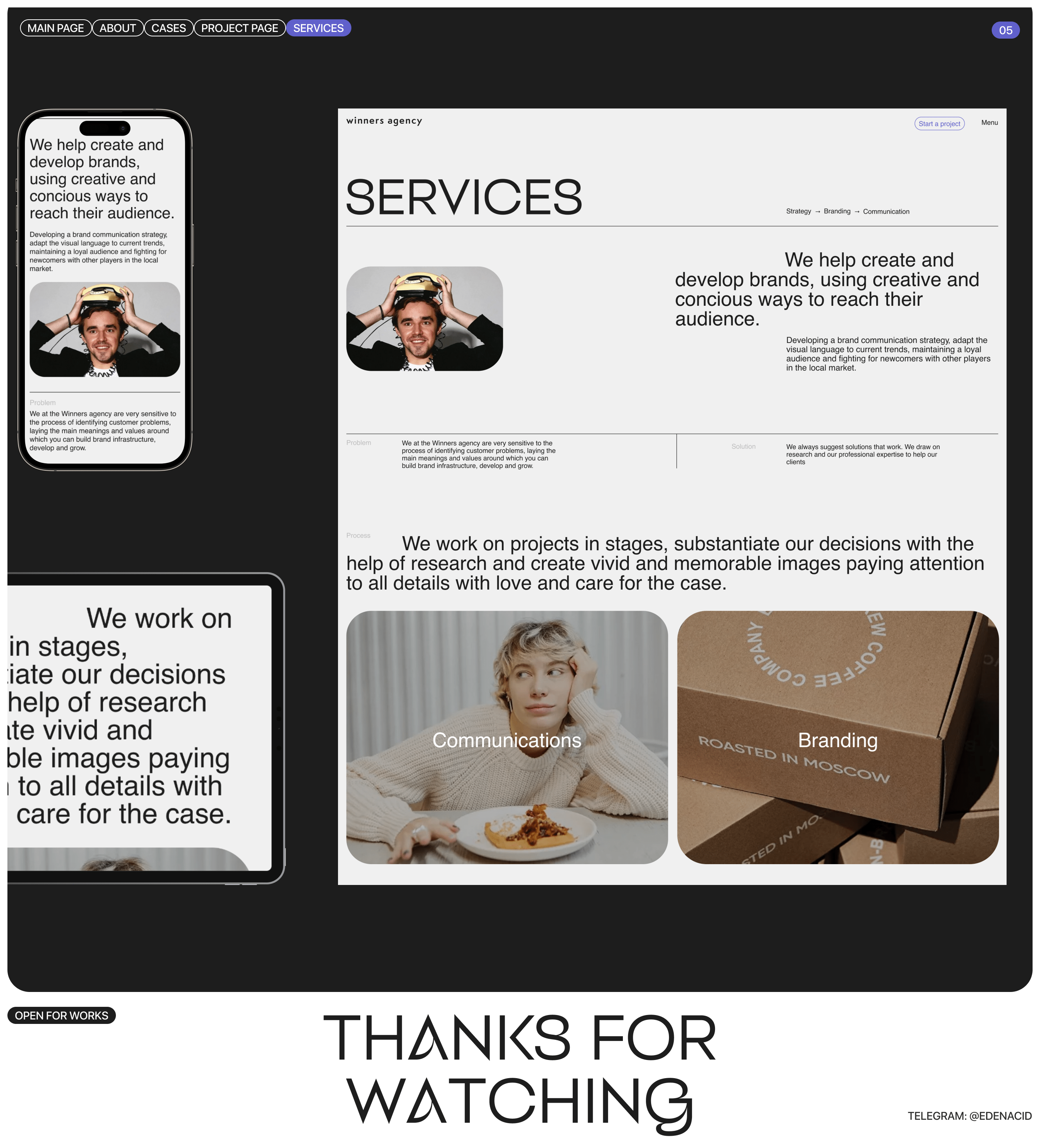 Winners agency | Studio website redesign — Изображение №11 — Интерфейсы на Dprofile