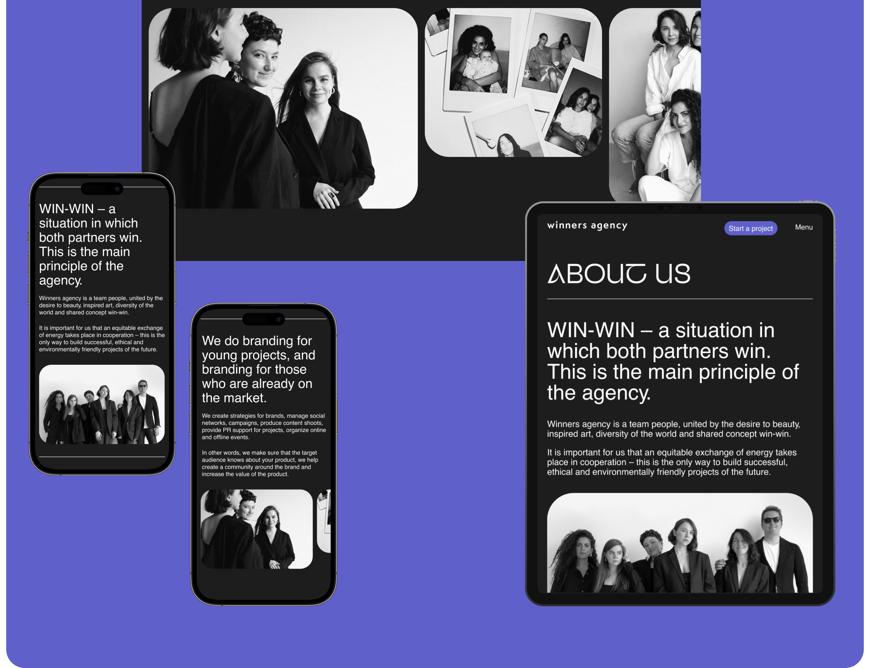 Winners agency | Studio website redesign — Изображение №5 — Интерфейсы на Dprofile