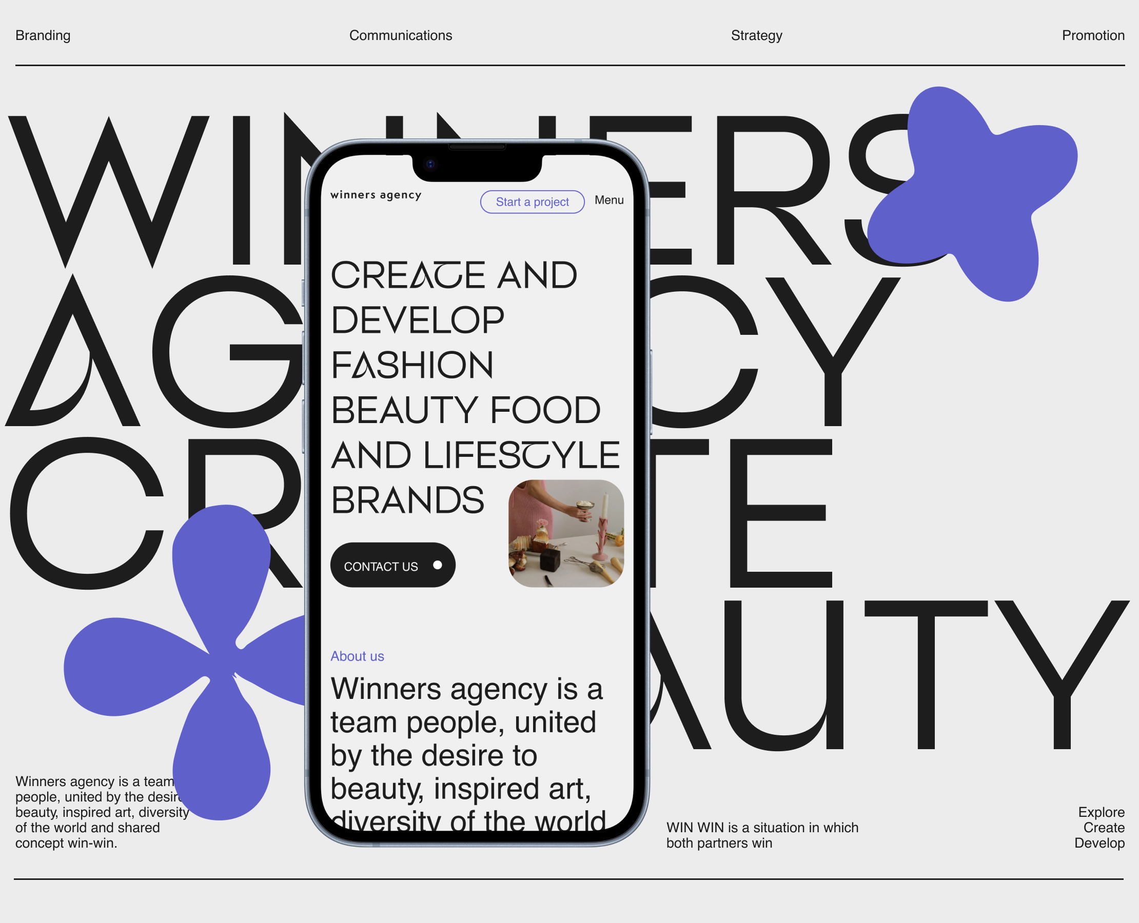 Winners agency | Studio website redesign — Интерфейсы на Dprofile