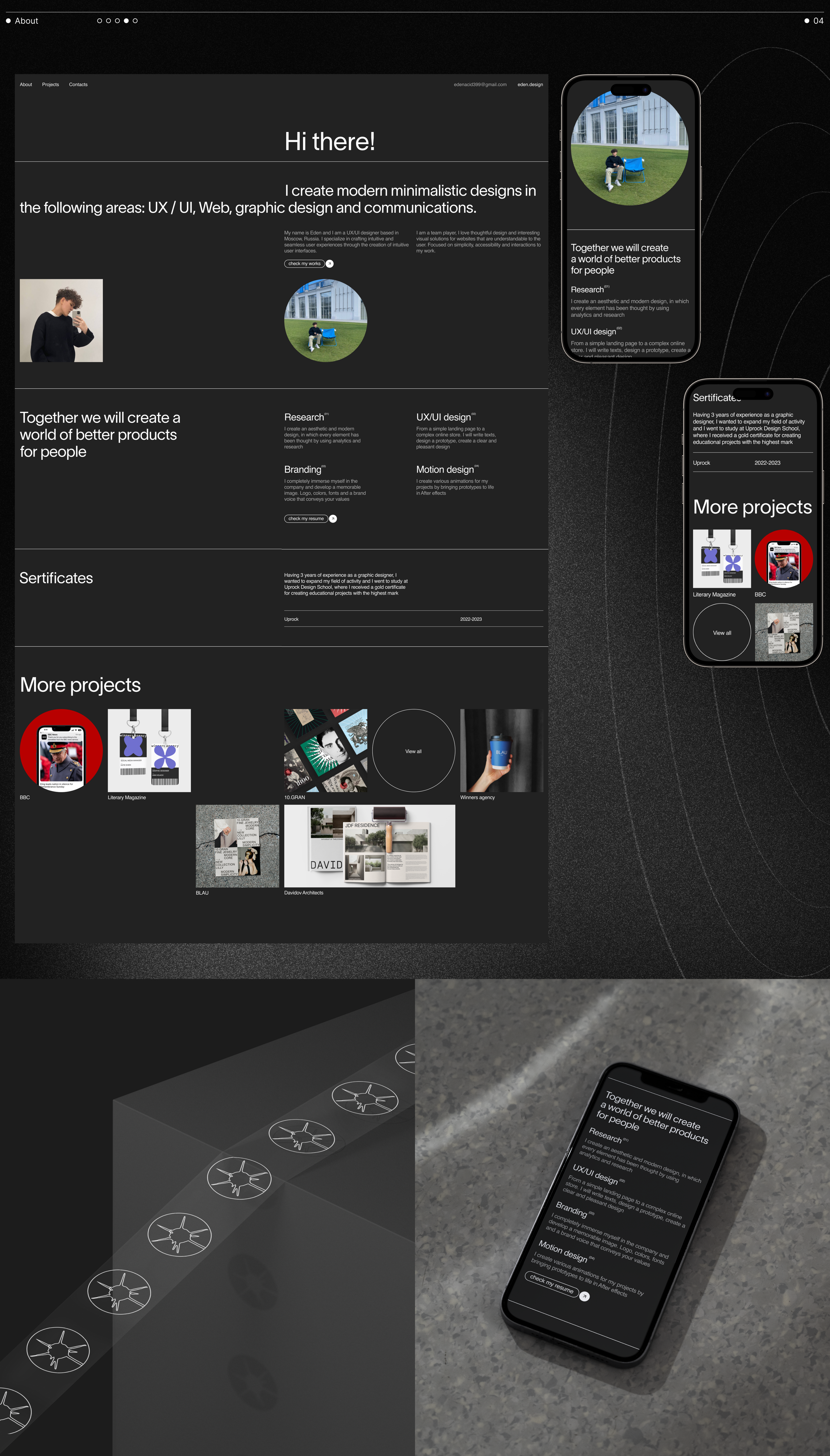 Eden Design | Portfolio website — Изображение №6 — Интерфейсы на Dprofile