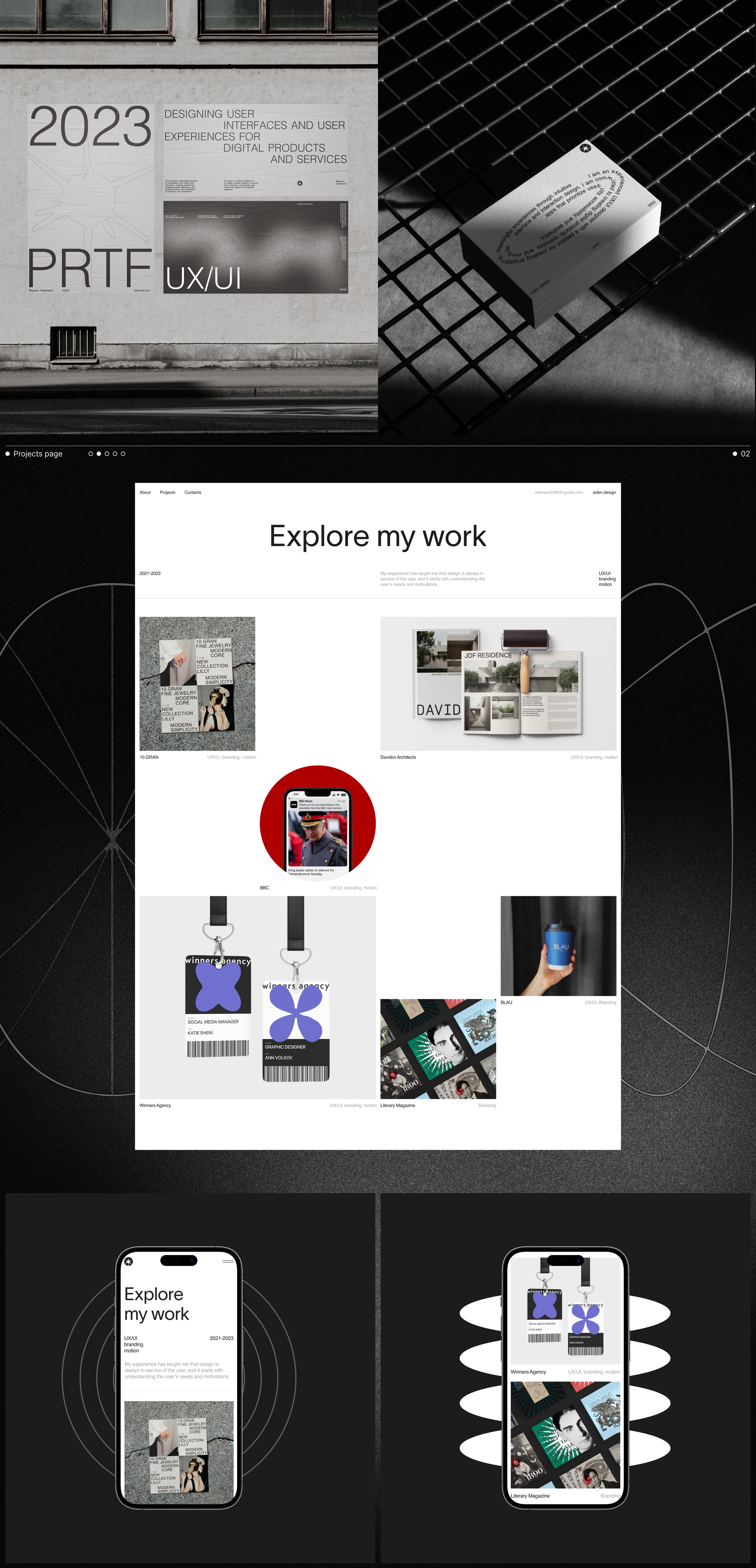 Eden Design | Portfolio website — Изображение №3 — Интерфейсы на Dprofile
