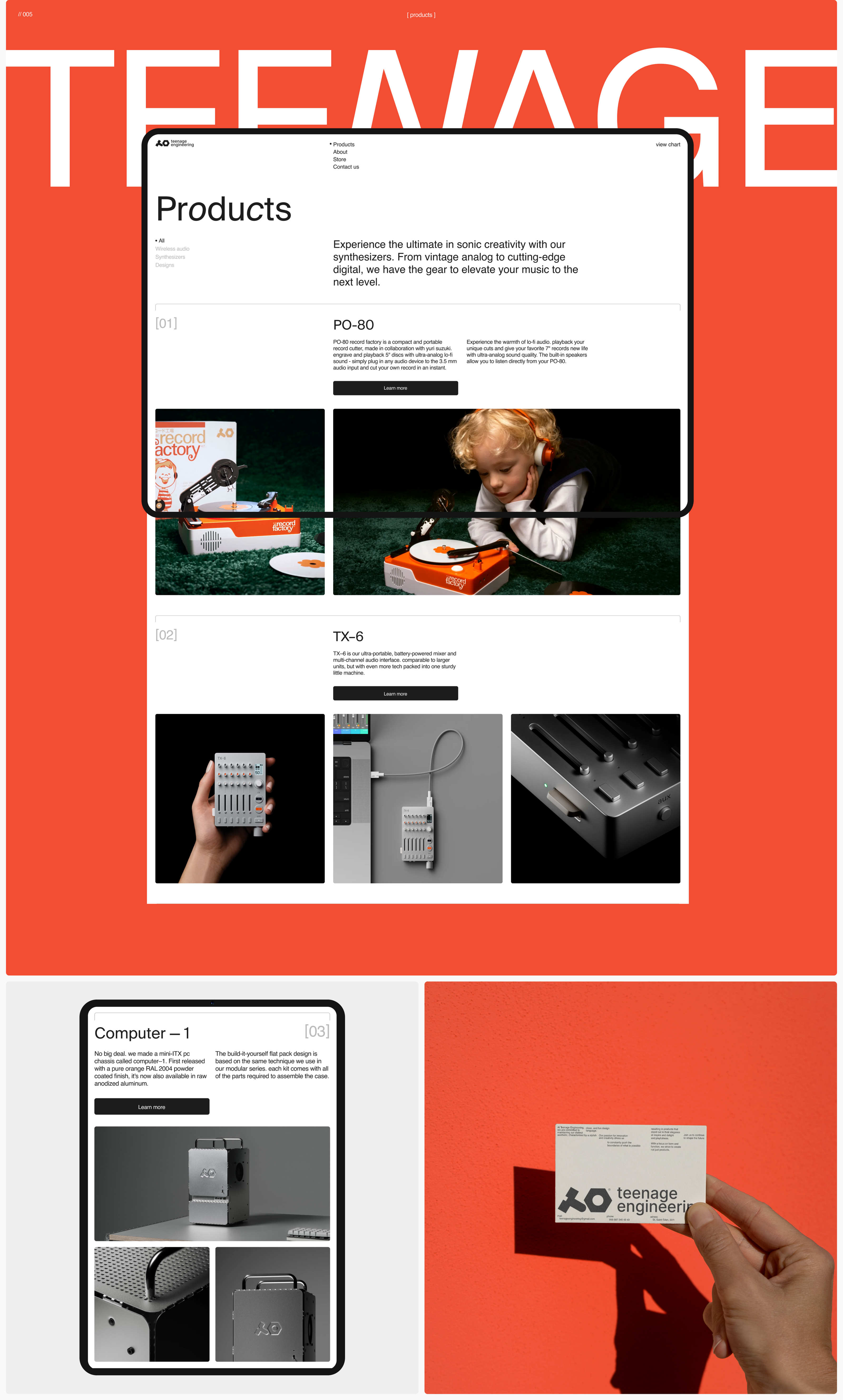 Teenage engineering | Corporate website — Изображение №5 — Интерфейсы на Dprofile