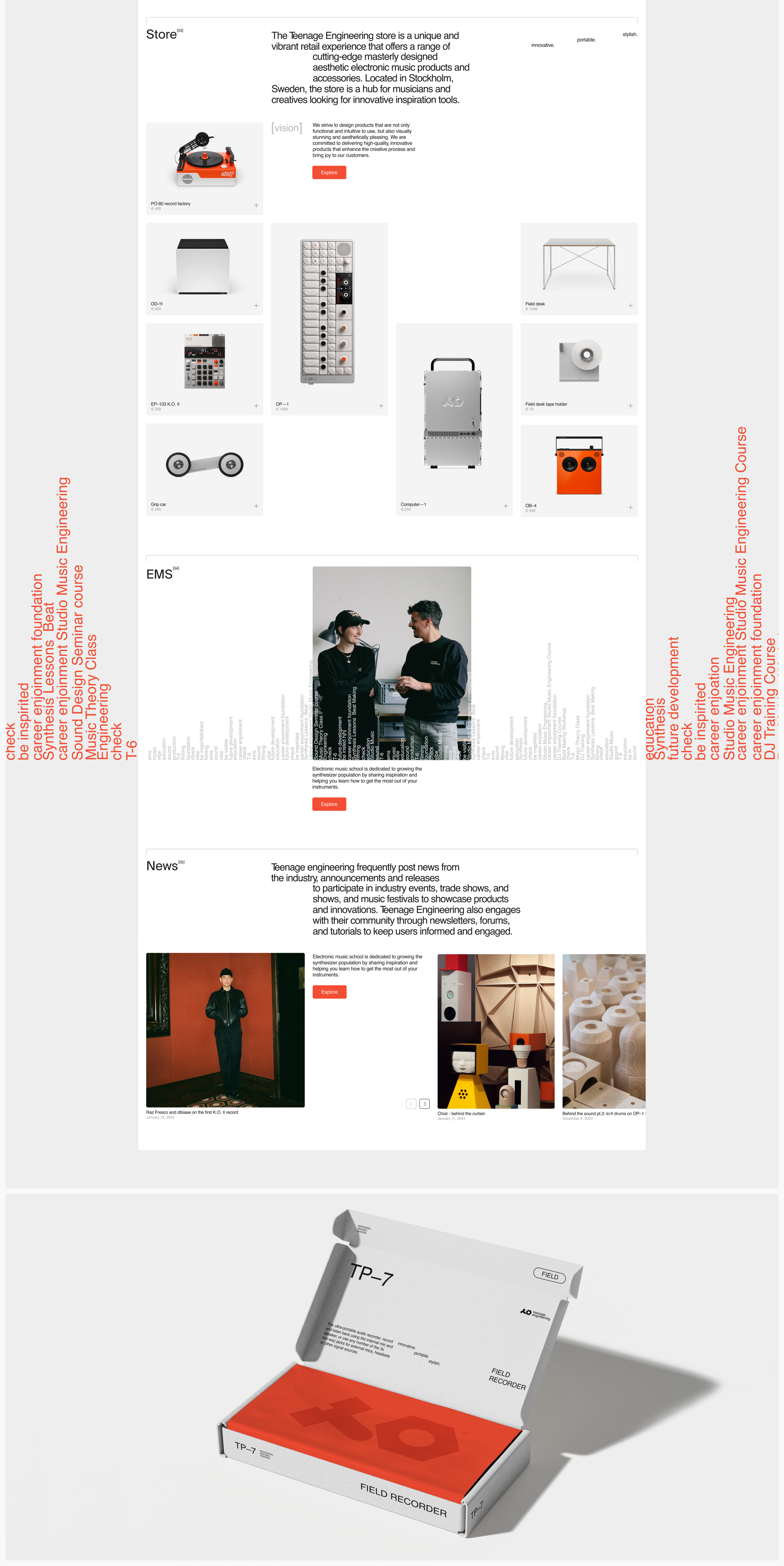 Teenage engineering | Corporate website — Изображение №3 — Интерфейсы на Dprofile