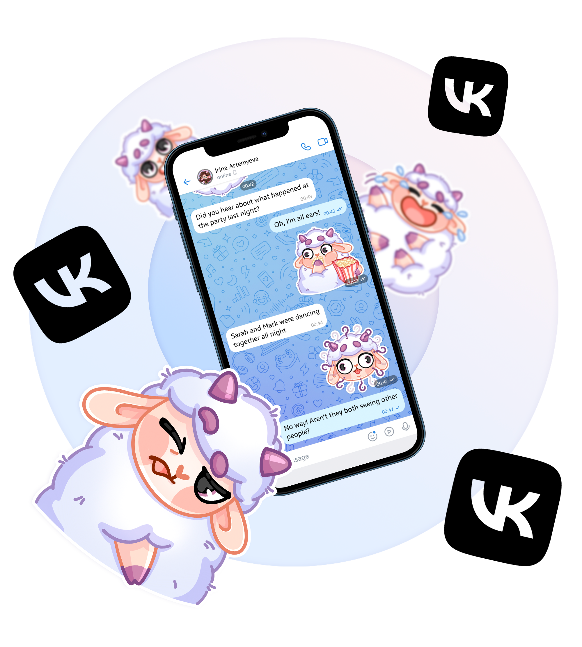"Пильви" стикерпак для VK — Изображение №14 — Иллюстрация на Dprofile