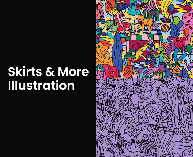 Skirts&More Brand Illustration — Иллюстрация на Dprofile