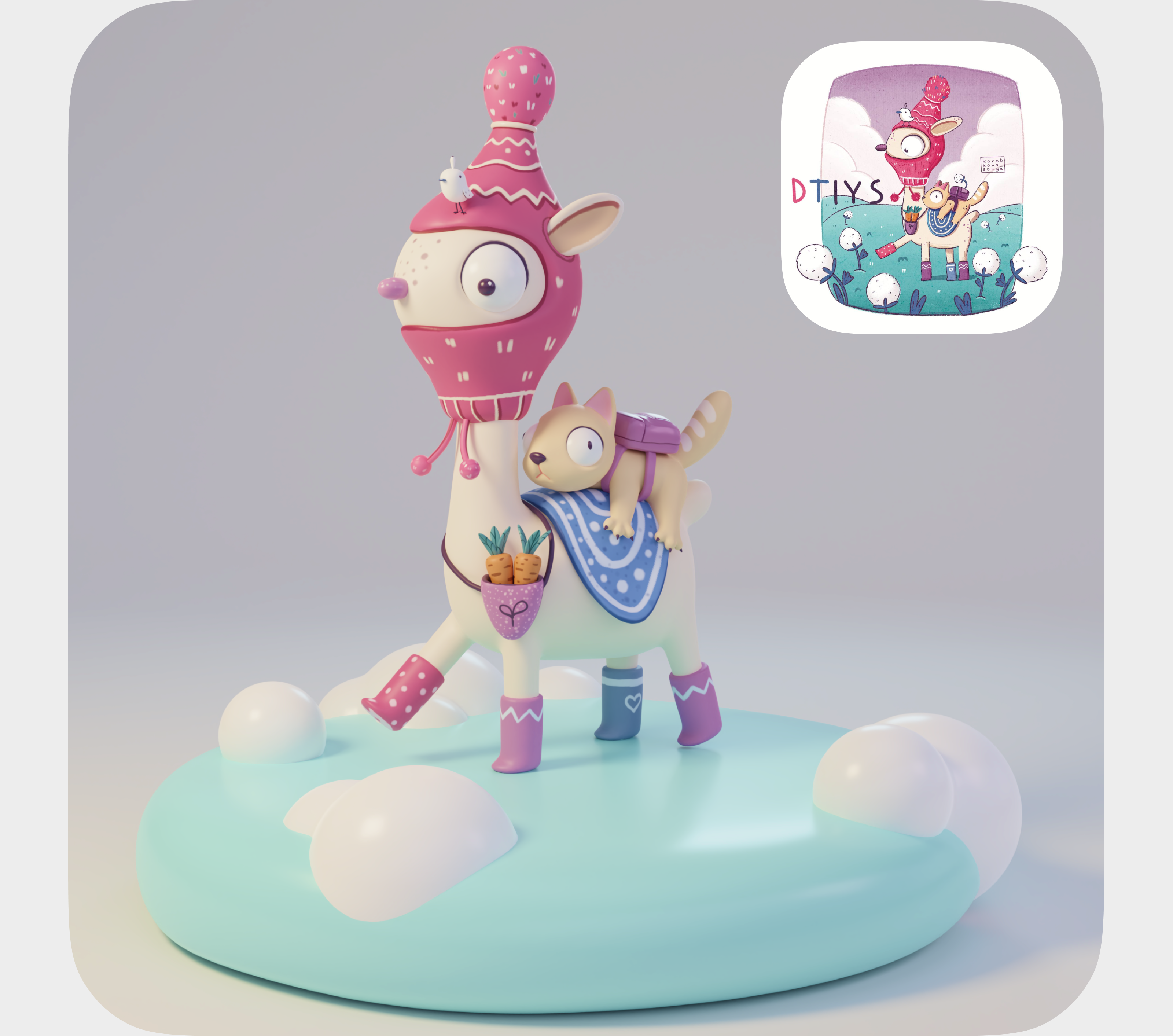 Best friends | 3D Illustration — Изображение №3 — Иллюстрация, 3D на Dprofile