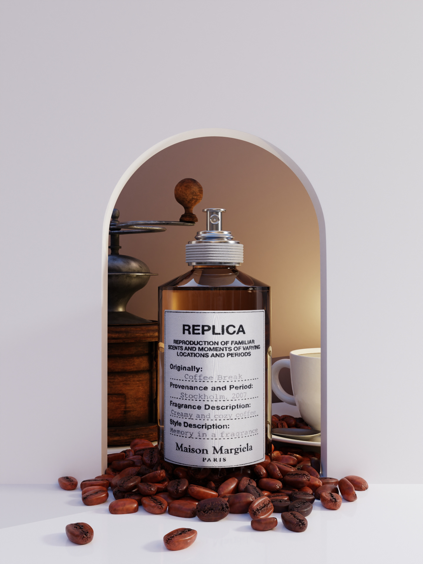 DESIGN OF MAISON MARGIELA REPLICA PERFUME — Изображение №5 — Брендинг, 3D на Dprofile