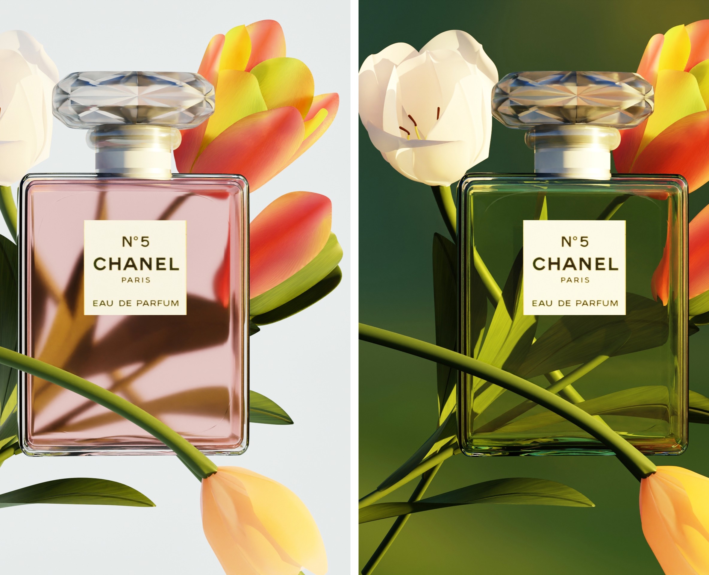 DESIGN OF CHANEL №5 PERFUME — Брендинг, 3D на Dprofile
