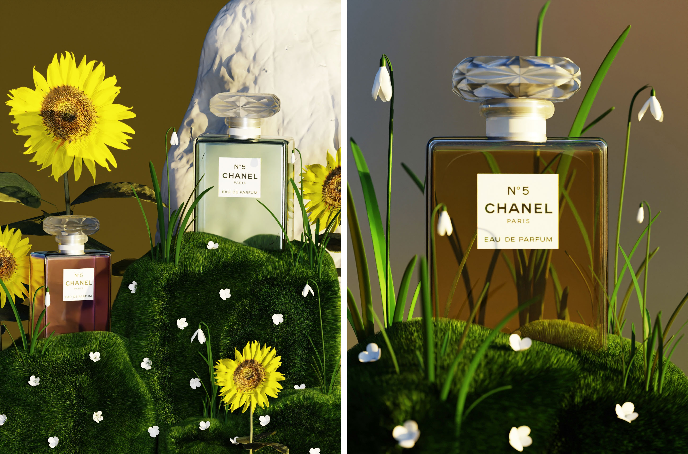 DESIGN OF CHANEL №5 PERFUME — Изображение №6 — Брендинг, 3D на Dprofile