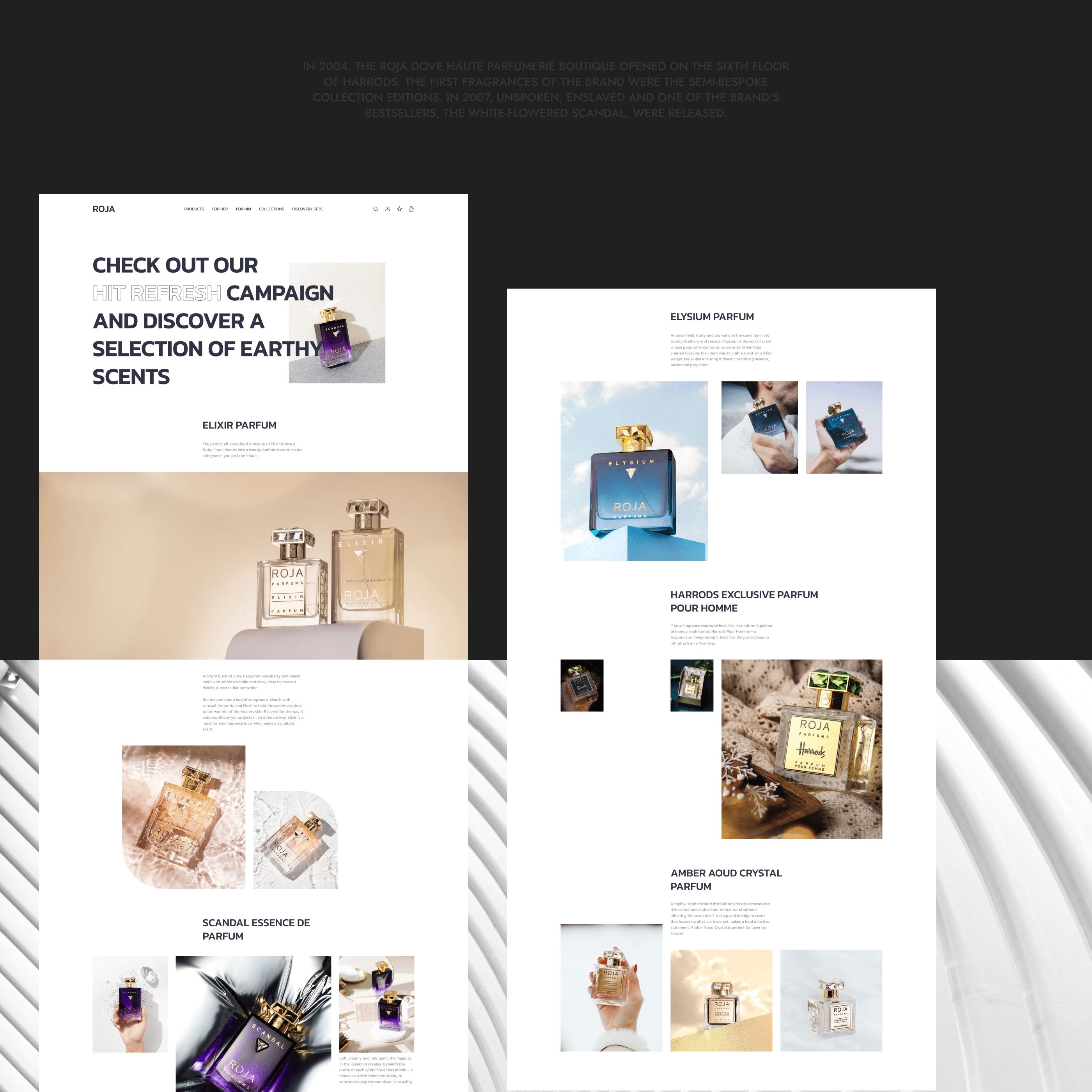 Roja Parfums — Изображение №8 — Интерфейсы, Графика на Dprofile