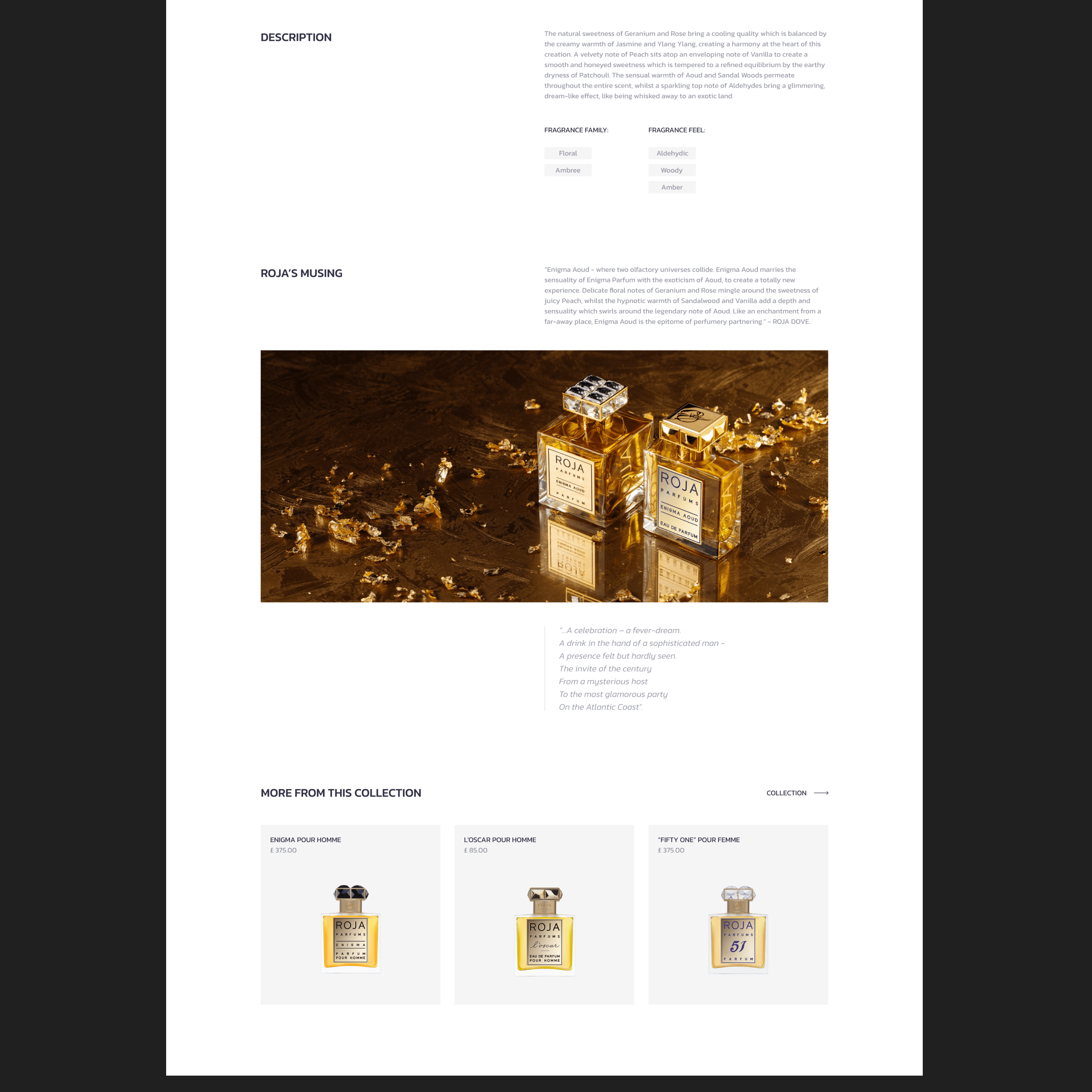 Roja Parfums — Изображение №7 — Интерфейсы, Графика на Dprofile