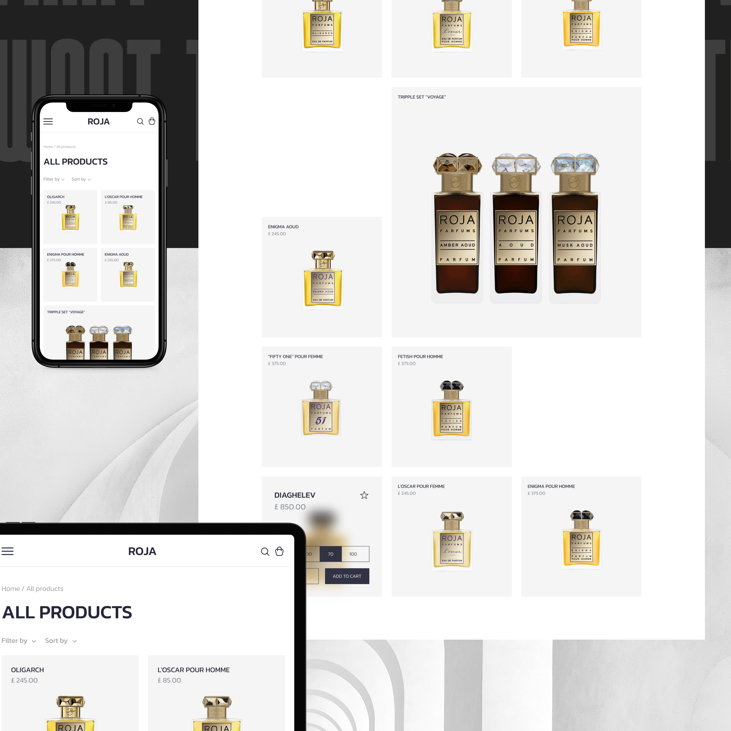Roja Parfums — Изображение №5 — Интерфейсы, Графика на Dprofile