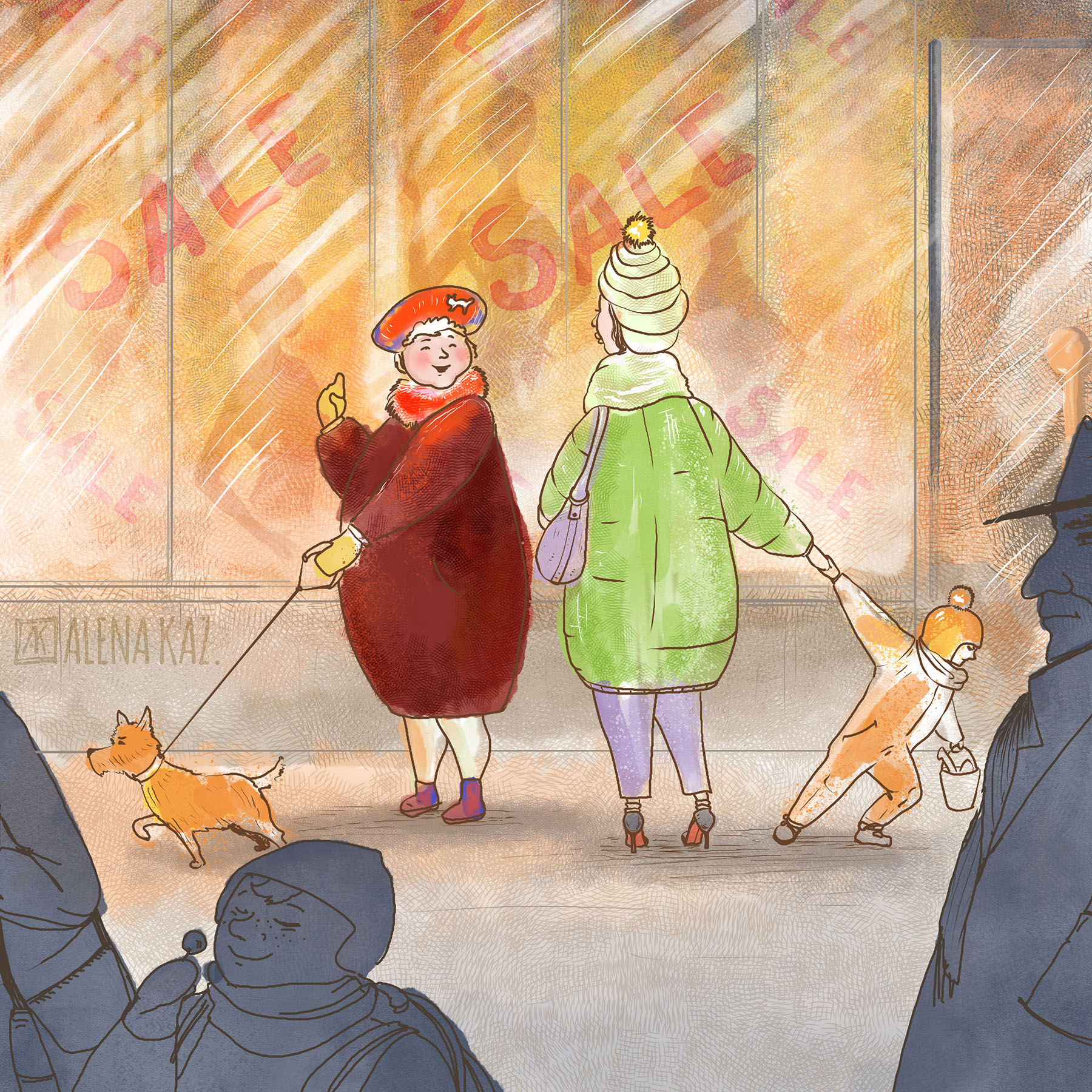 Серия иллюстраций "Кумушки" — Изображение №2 — Иллюстрация на Dprofile