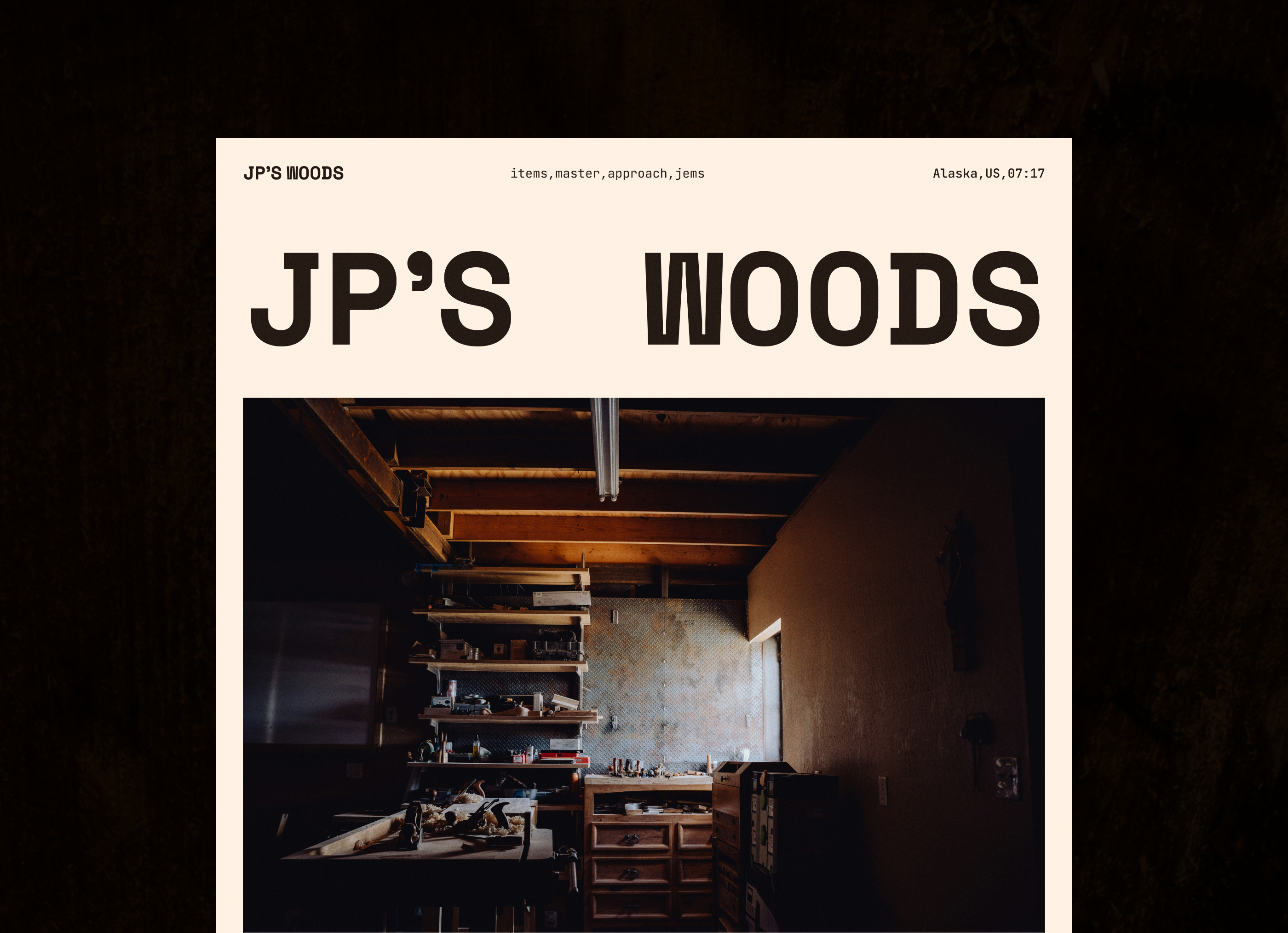 JP'S WOODS | сайт для Джесси Пинкмана — Изображение №6 — Интерфейсы, Брендинг на Dprofile