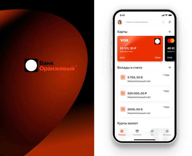 Оrange Bank – Mobile App — Интерфейсы на Dprofile