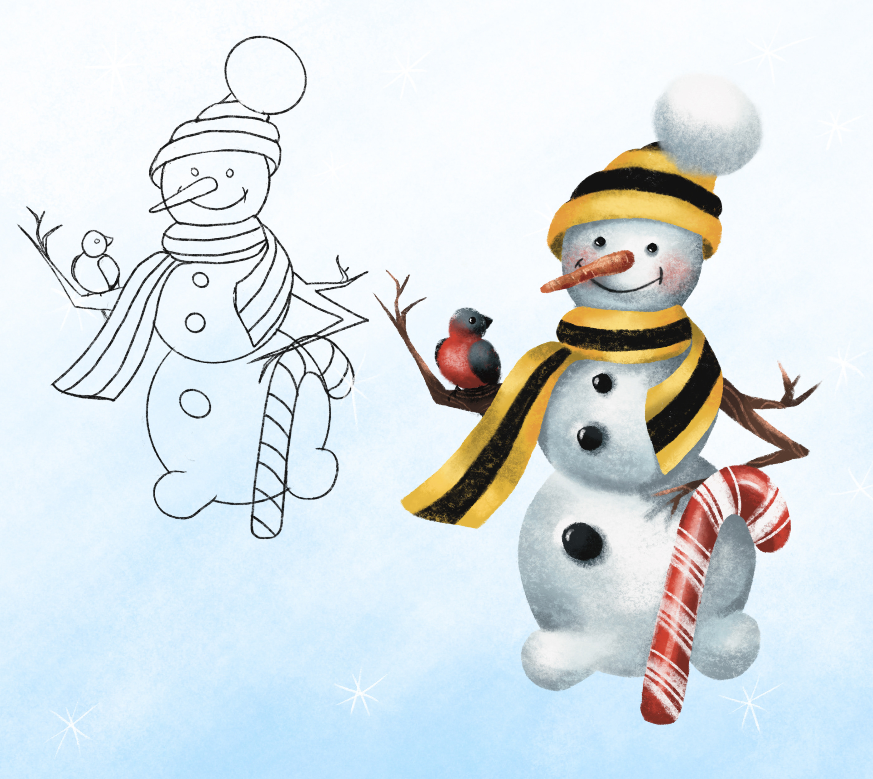 Новогодние открытки 2024| Новогодние иллюстрации — Изображение №4 — Иллюстрация на Dprofile