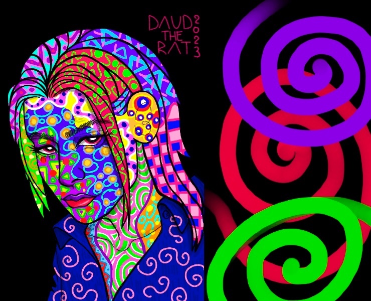 Acid-trip портрет — Иллюстрация на Dprofile