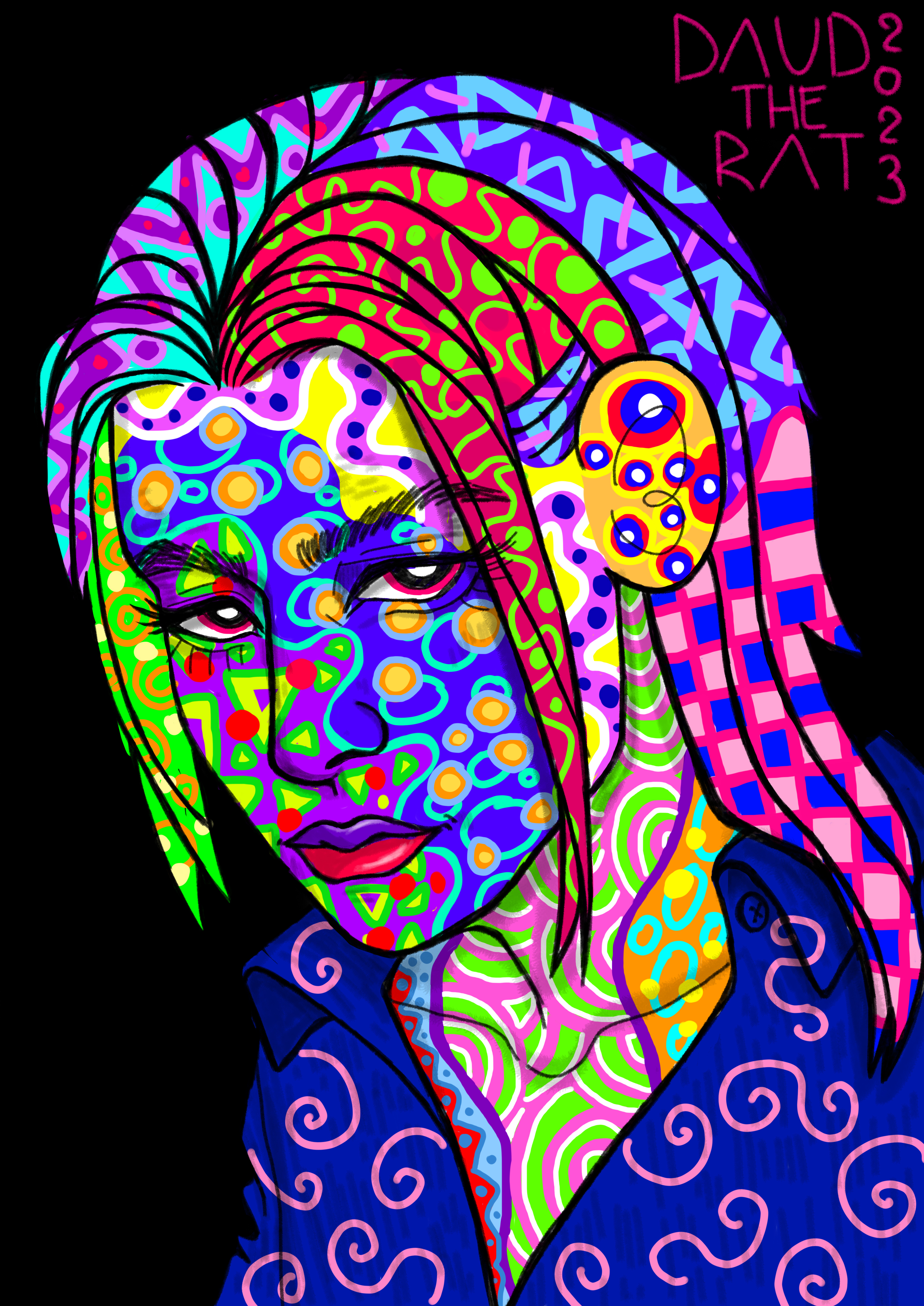 Acid-trip портрет — Изображение №1 — Иллюстрация на Dprofile