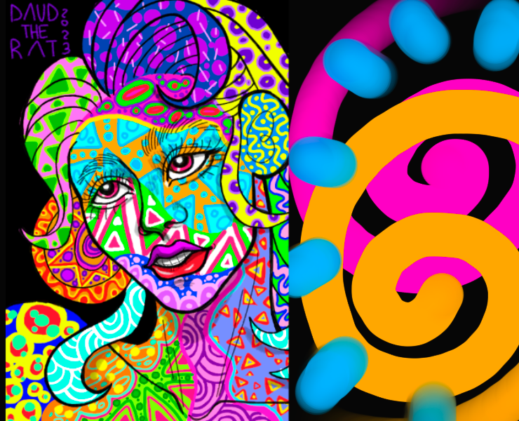 Acid-trip портрет — Иллюстрация на Dprofile