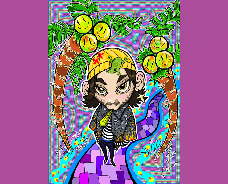 Hippie dream portrait — Иллюстрация, Графика на Dprofile