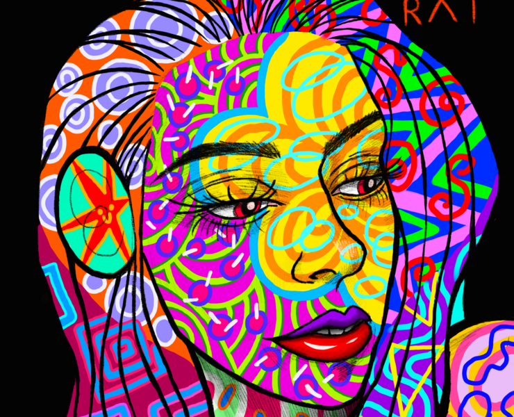 Acid-trip портрет — Иллюстрация на Dprofile