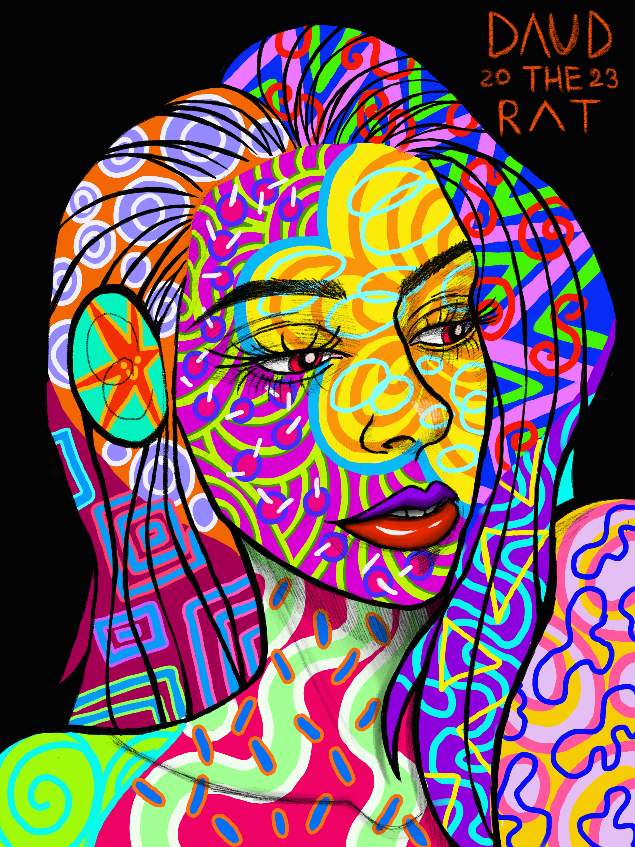 Acid-trip портрет — Изображение №1 — Иллюстрация на Dprofile