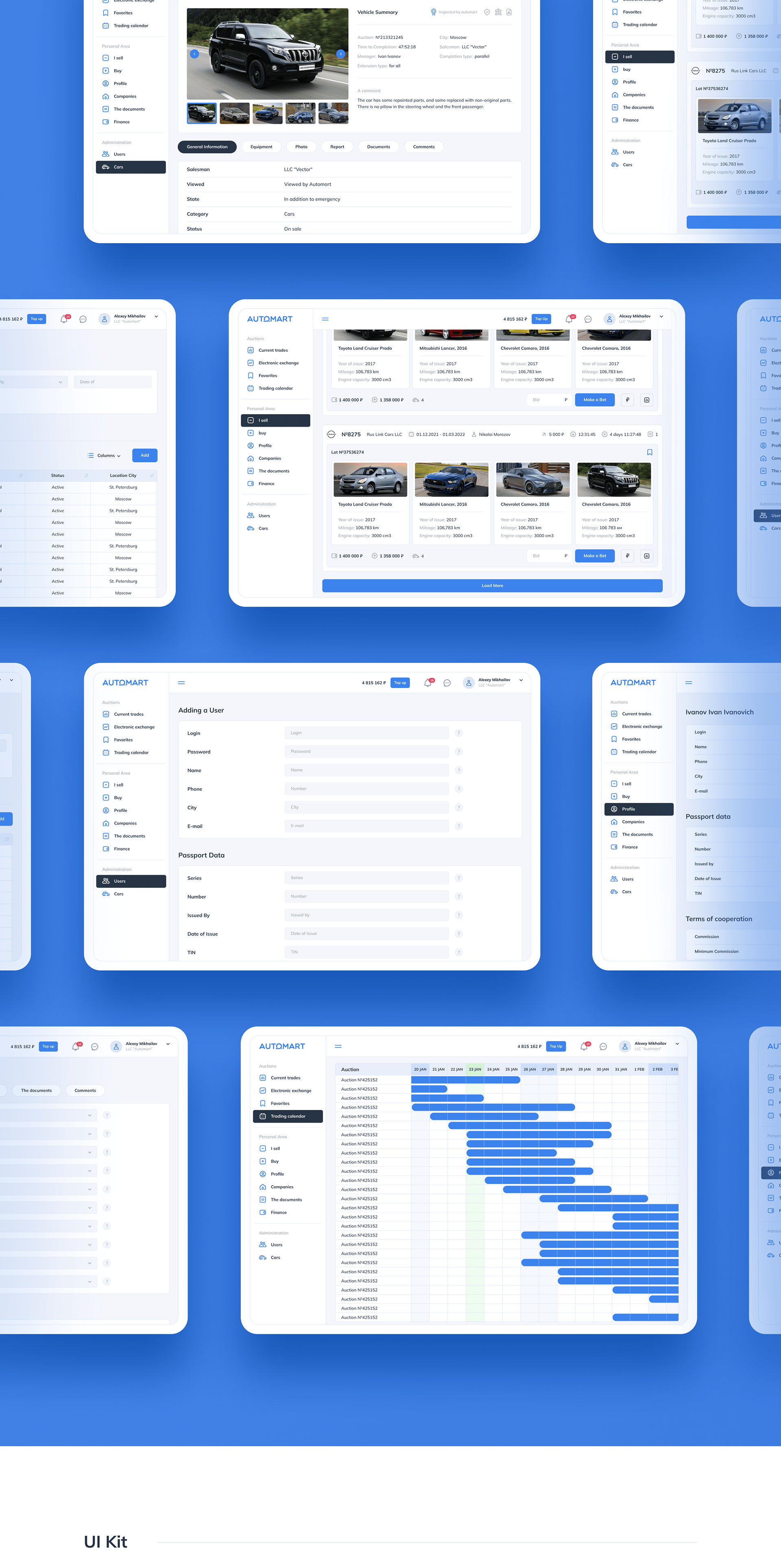 AUTOMART | Web application for car auctions — Изображение №4 — Интерфейсы на Dprofile
