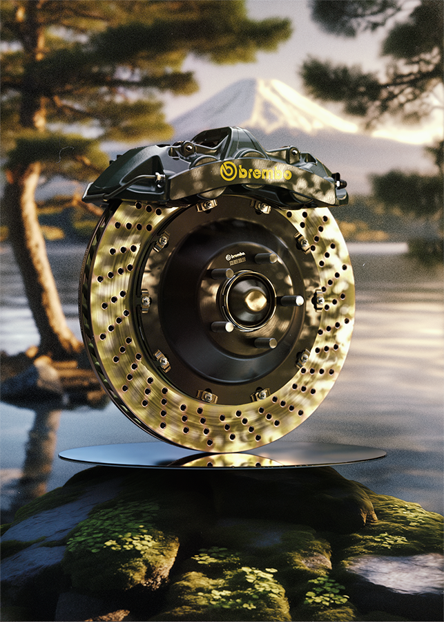 Brembo GT — product rendering + AI — Изображение №2 — 3D на Dprofile
