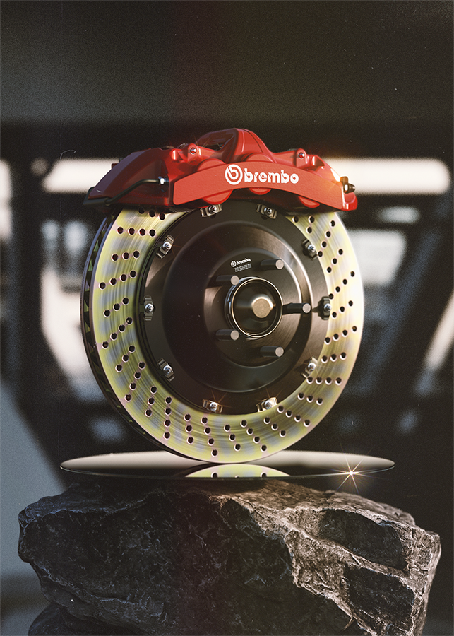 Brembo GT — product rendering + AI — Изображение №3 — 3D на Dprofile