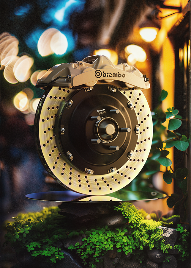 Brembo GT — product rendering + AI — Изображение №1 — 3D на Dprofile