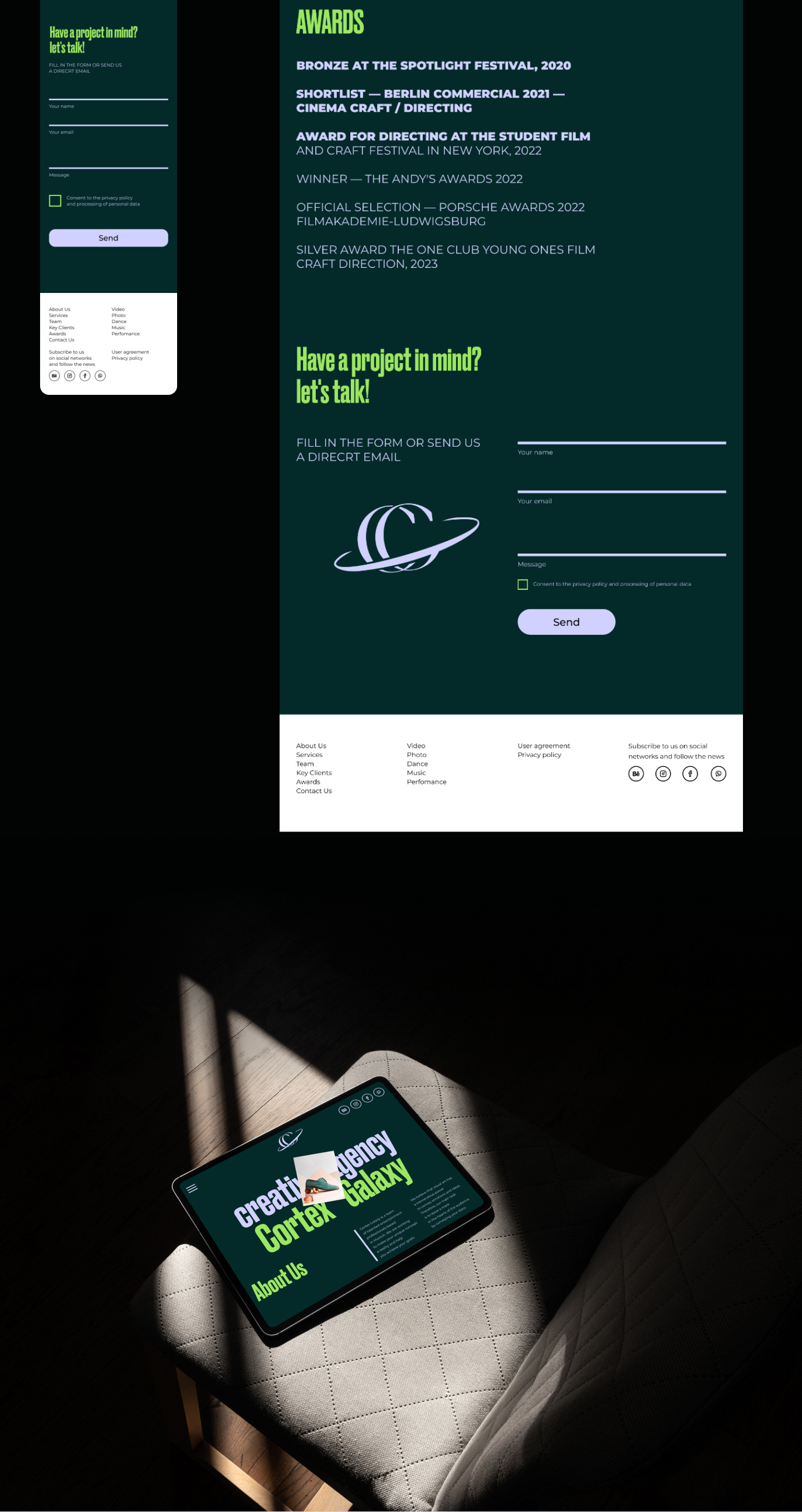 Cortex Galaxy/ website design — Изображение №11 — Интерфейсы, Брендинг на Dprofile
