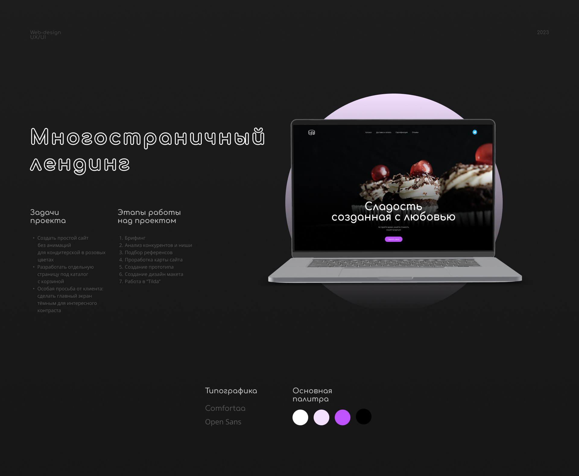 Сайт-каталог для кондитерской — Изображение №1 — Интерфейсы, Маркетинг на Dprofile