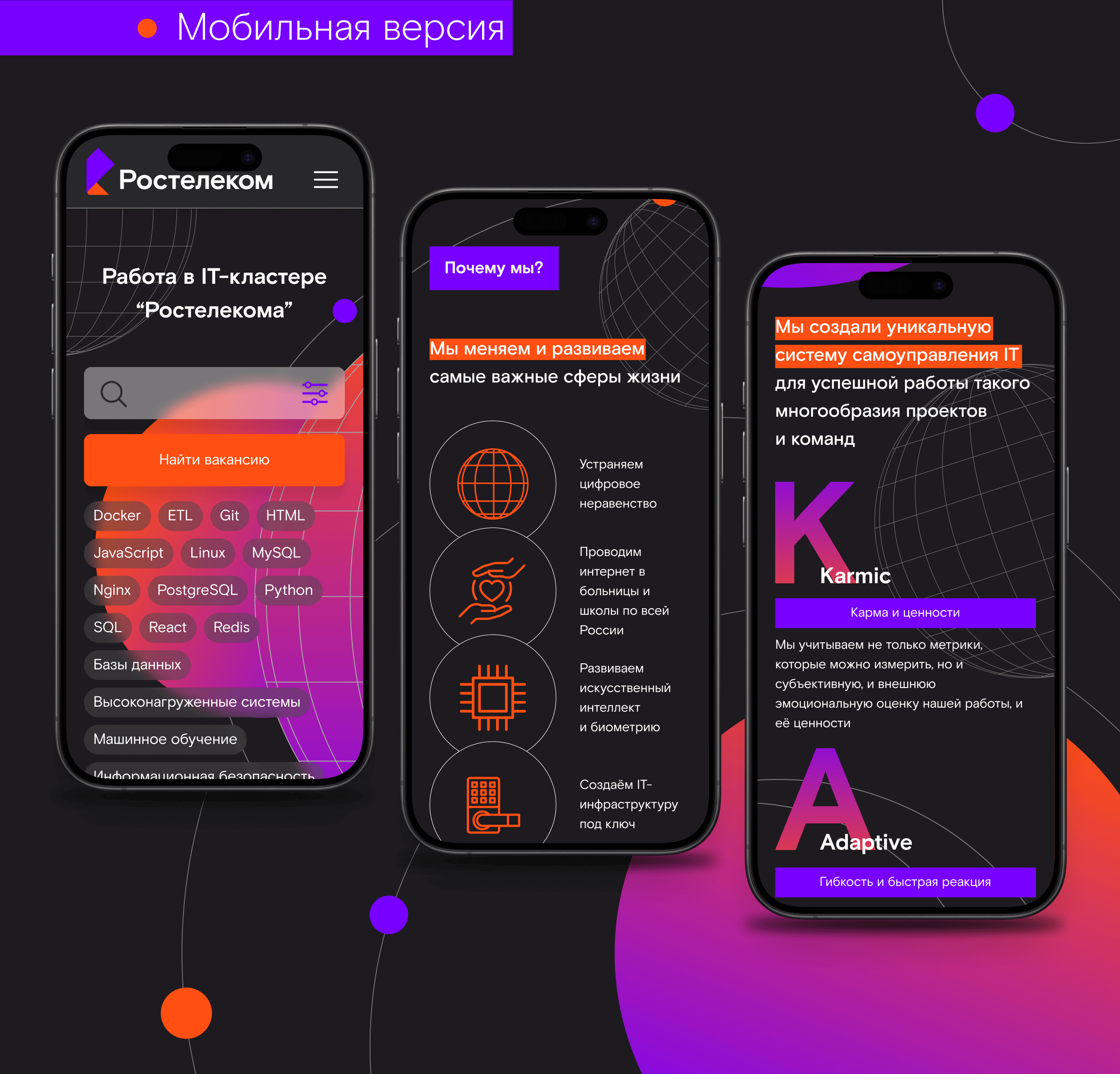 Ростелеком / Лендинг по поиску IT-специалистов — Изображение №14 — Интерфейсы на Dprofile