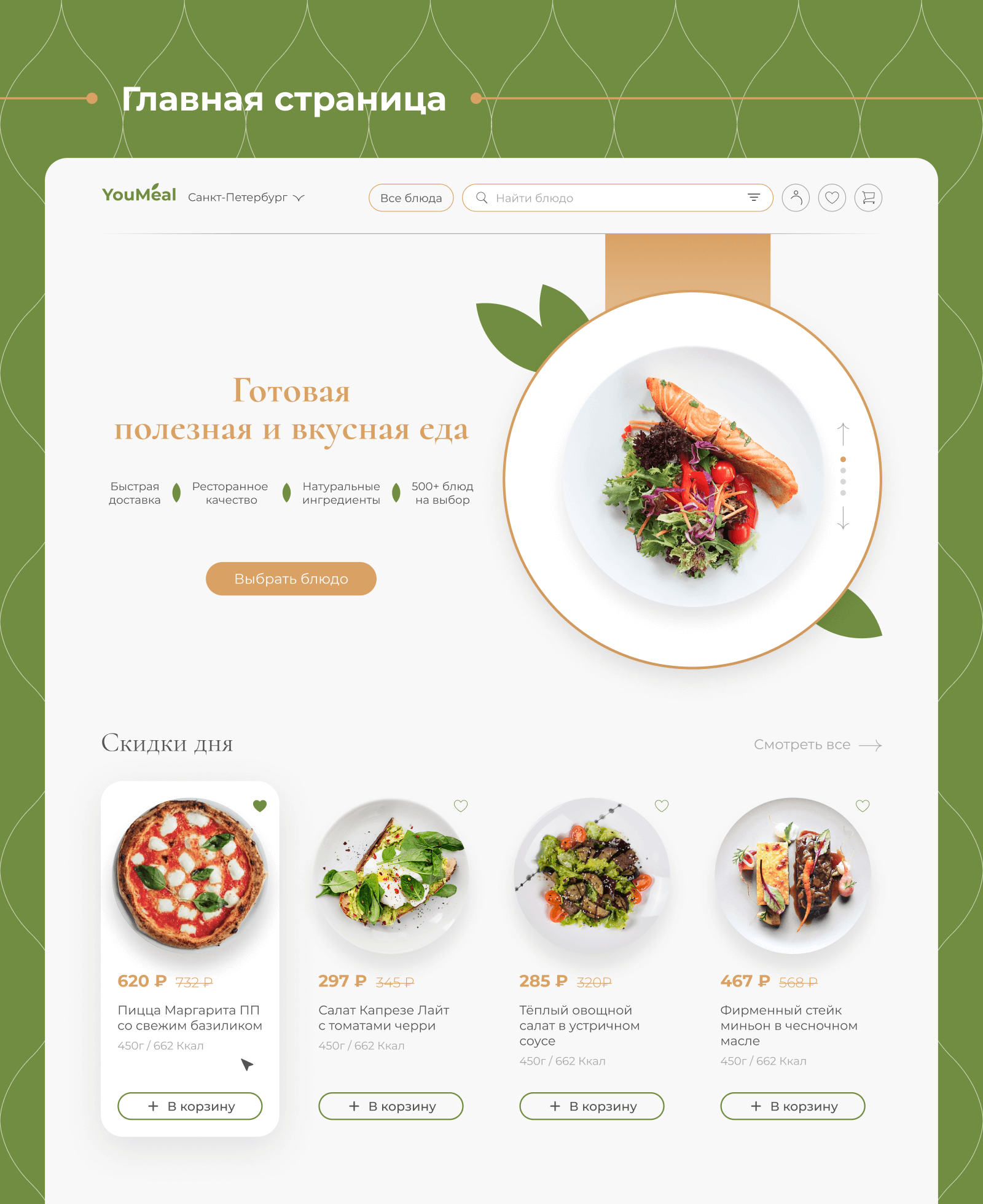 Сервис доставки готовой еды YouMeal / Сайт — Изображение №6 — Интерфейсы на Dprofile