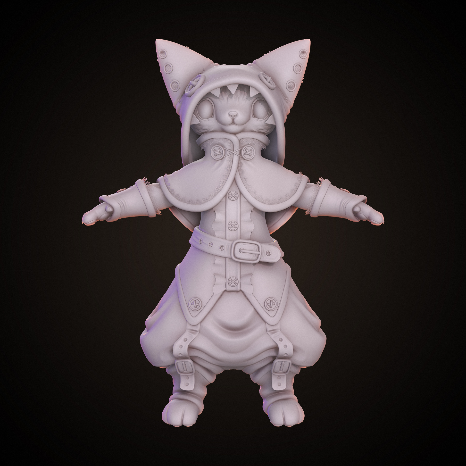 Cat adventurer - stylized character — Изображение №5 — 3D, Анимация на Dprofile