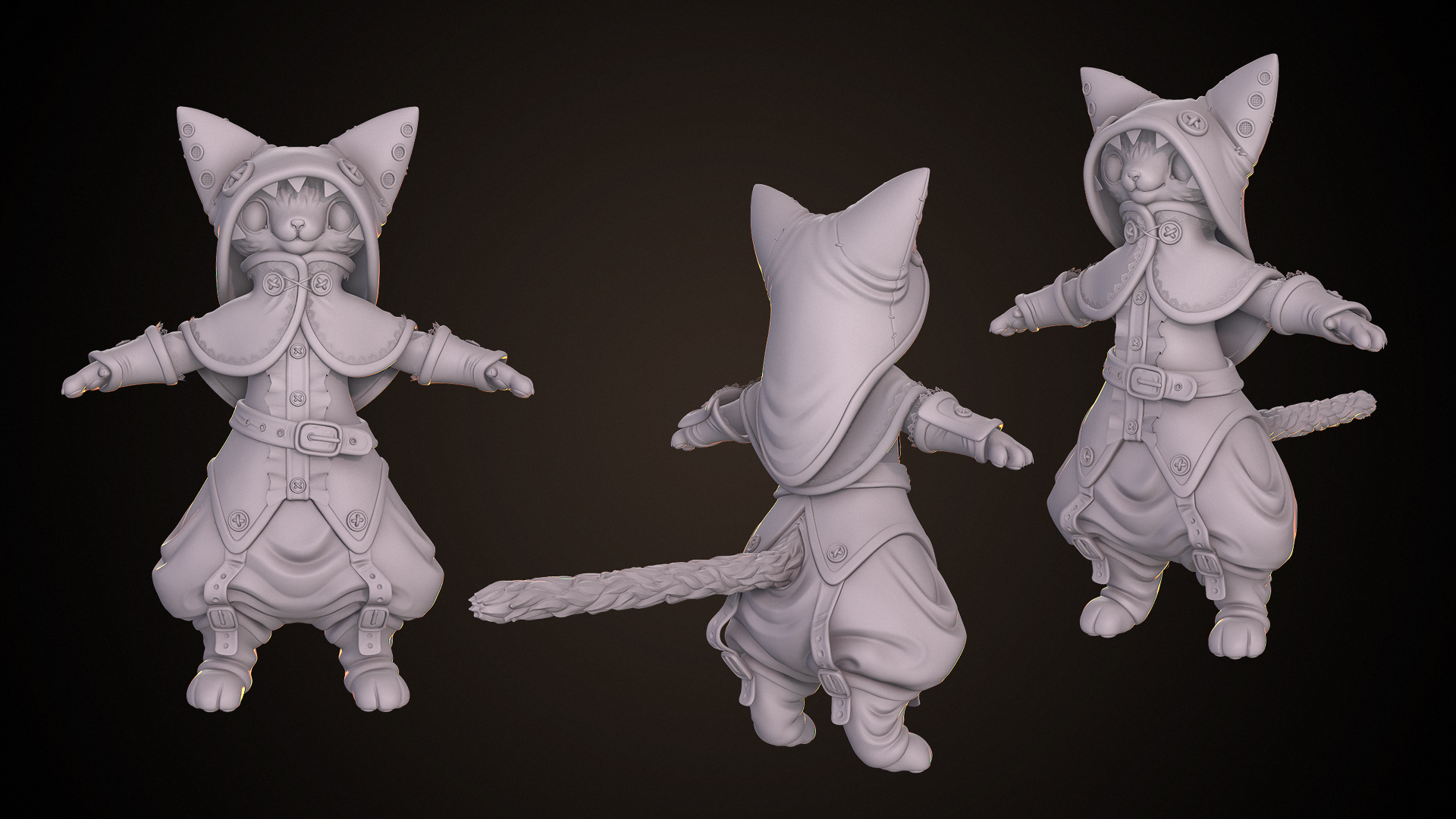 Cat adventurer - stylized character — Изображение №6 — 3D, Анимация на Dprofile