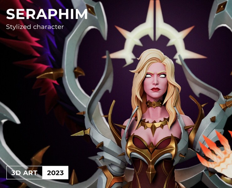 Seraphim - stylized character — 3D на Dprofile