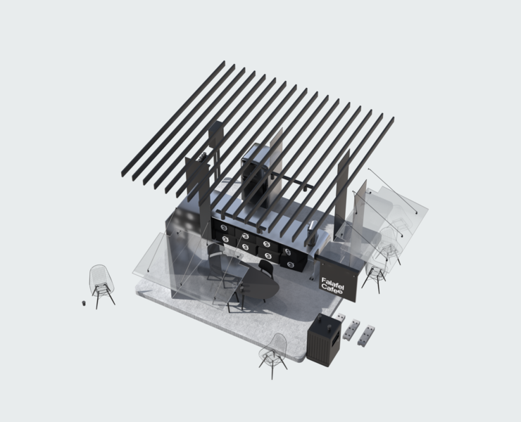Falafel Cafe® → Brand Identity — Брендинг, 3D на Dprofile
