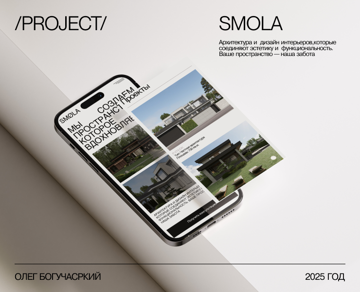 SMOLA  архитектурное бюро -дизайн концепция — Интерфейсы, Брендинг на Dprofile