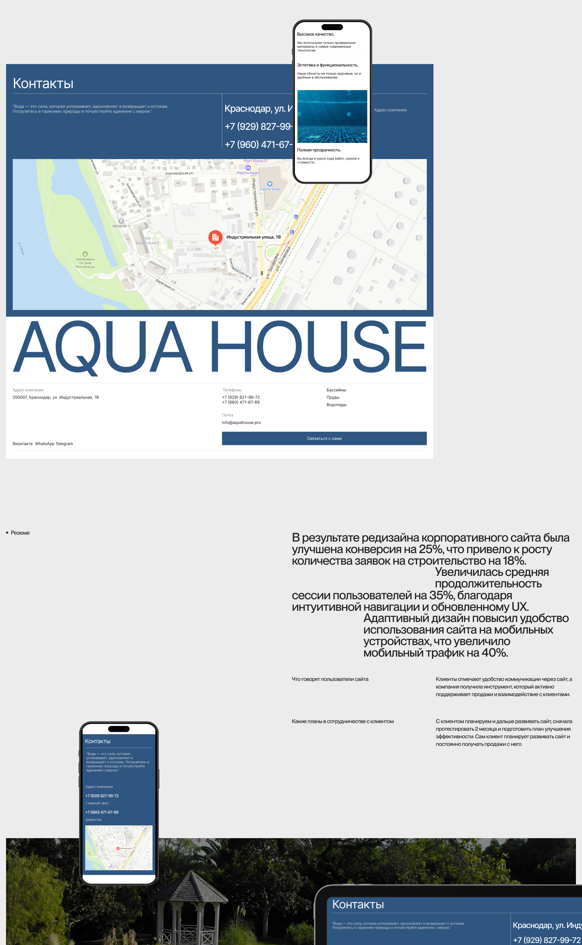AQUA-HOUSE - ландшафтный дизайн — Изображение №10 — Интерфейсы, Брендинг на Dprofile