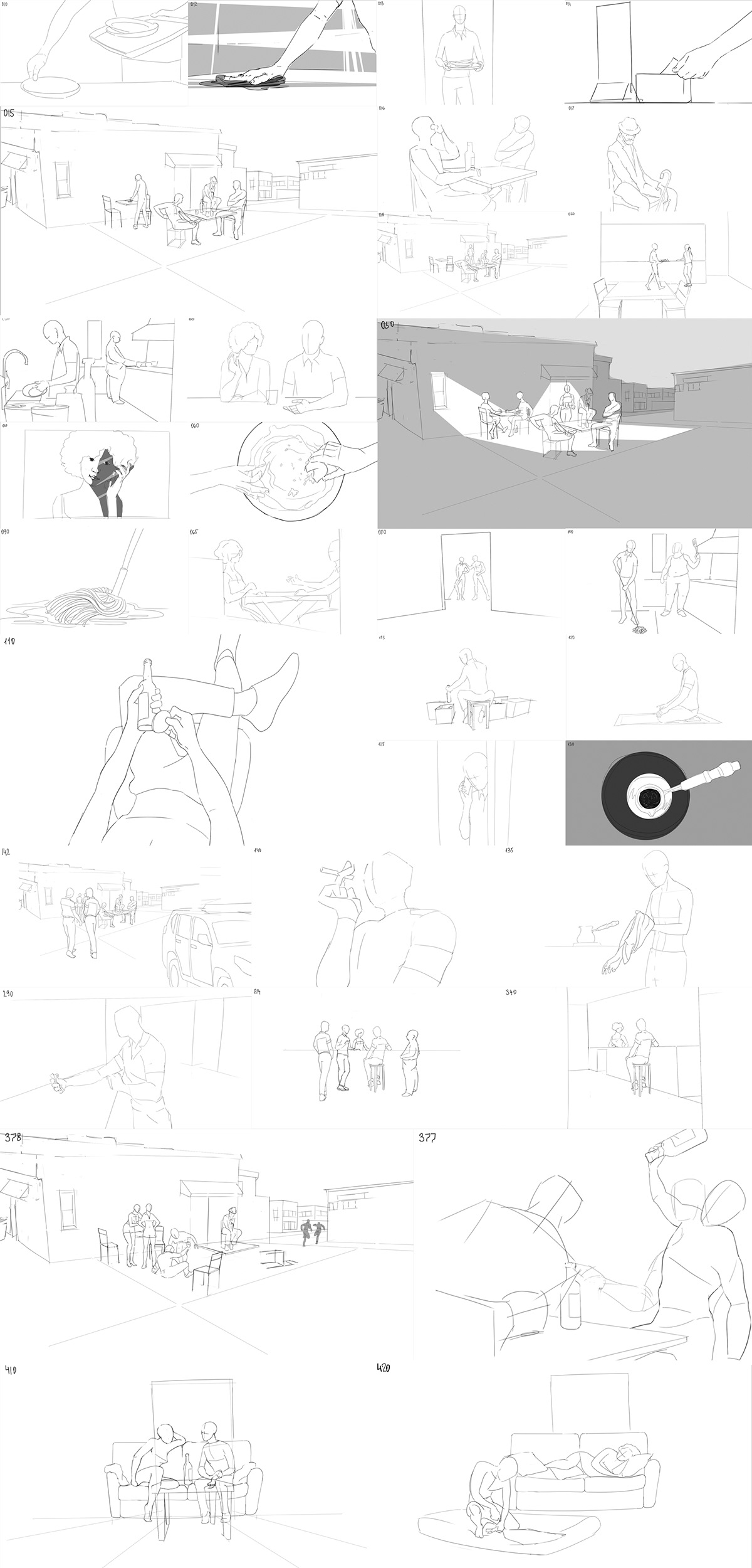 Storyboard for a short feature film, 100 scenes — Изображение №1 — Иллюстрация на Dprofile