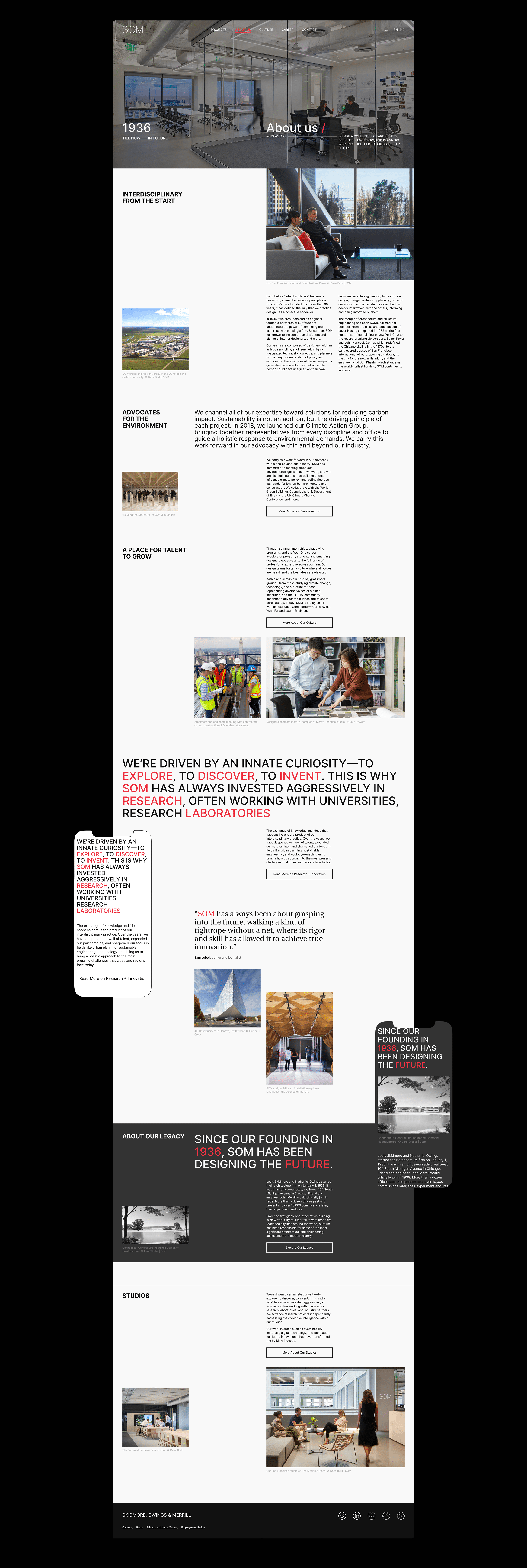 SKIDMORE, OWINGS & MERILL / Corporate Website Redesign — Изображение №10 — Интерфейсы на Dprofile