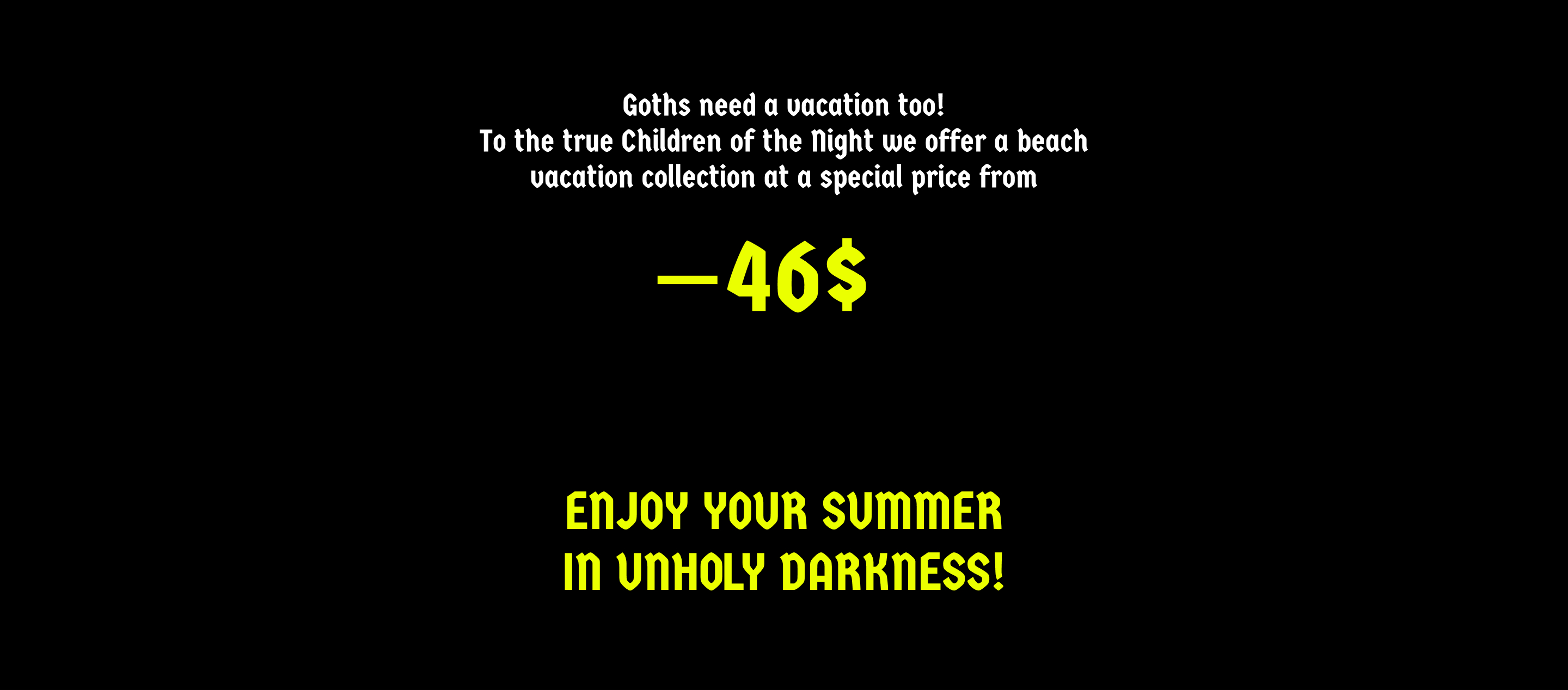 Beach Goth: бренд одежды для готов на каникулах — Изображение №2 — Брендинг, Иллюстрация на Dprofile