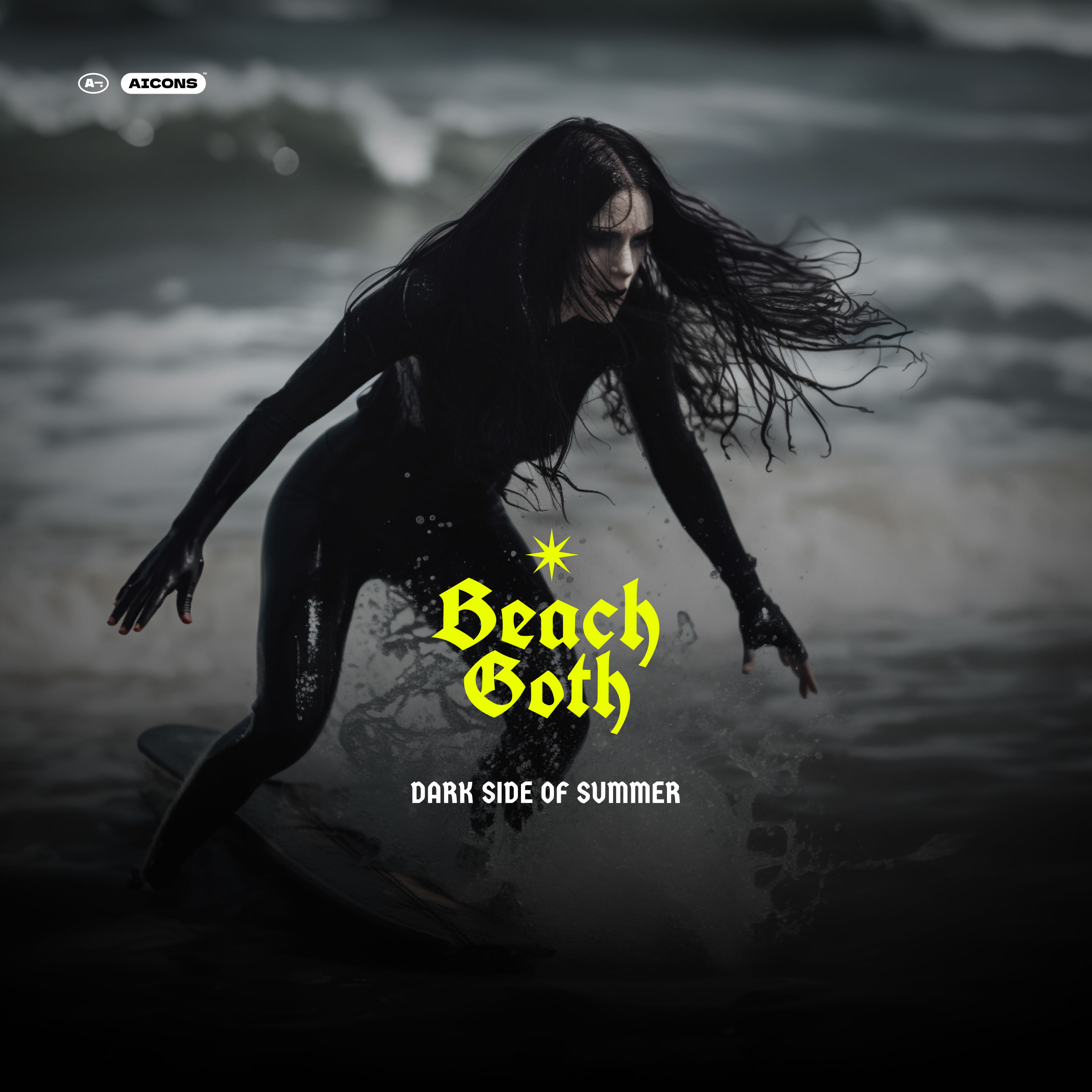 Beach Goth: бренд одежды для готов на каникулах — Изображение №1 — Брендинг, Иллюстрация на Dprofile