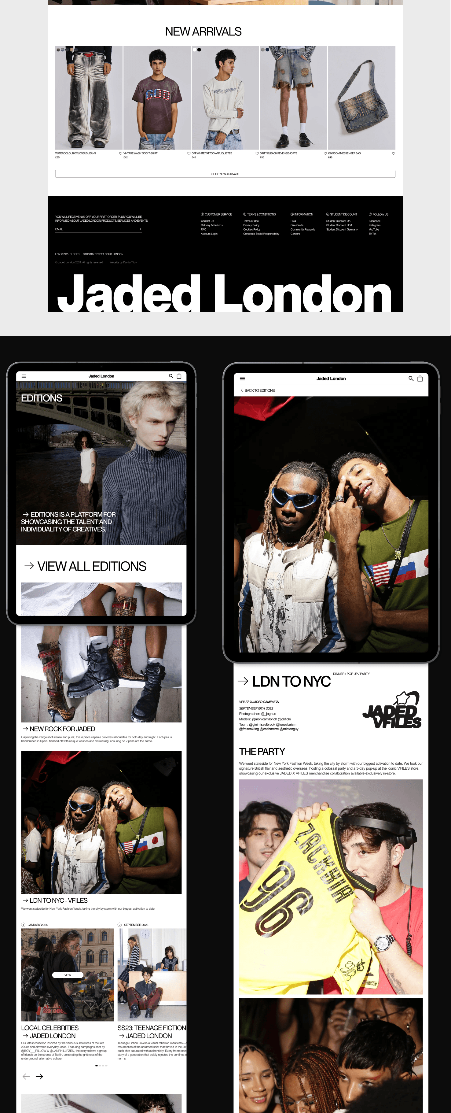 Jaded London | E-Commerce redesign — Изображение №10 — Интерфейсы, Анимация на Dprofile