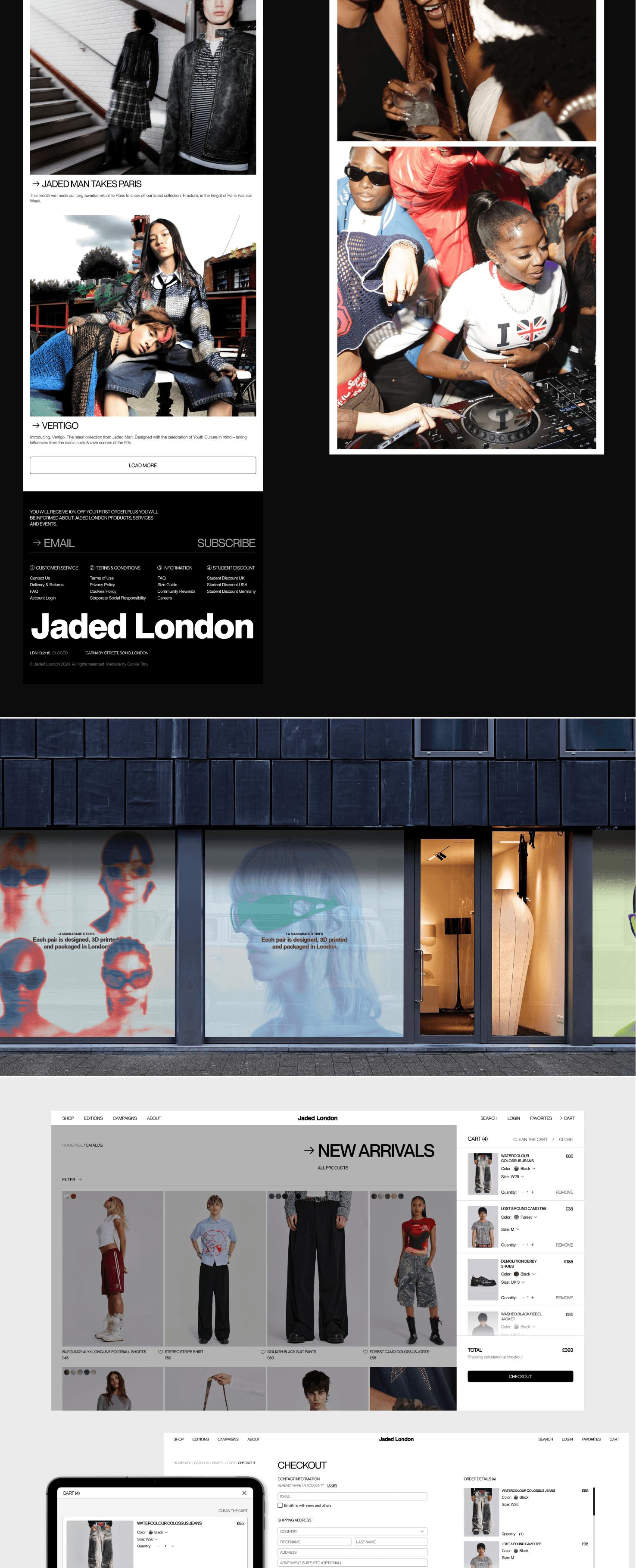 Jaded London | E-Commerce redesign — Изображение №11 — Интерфейсы, Анимация на Dprofile