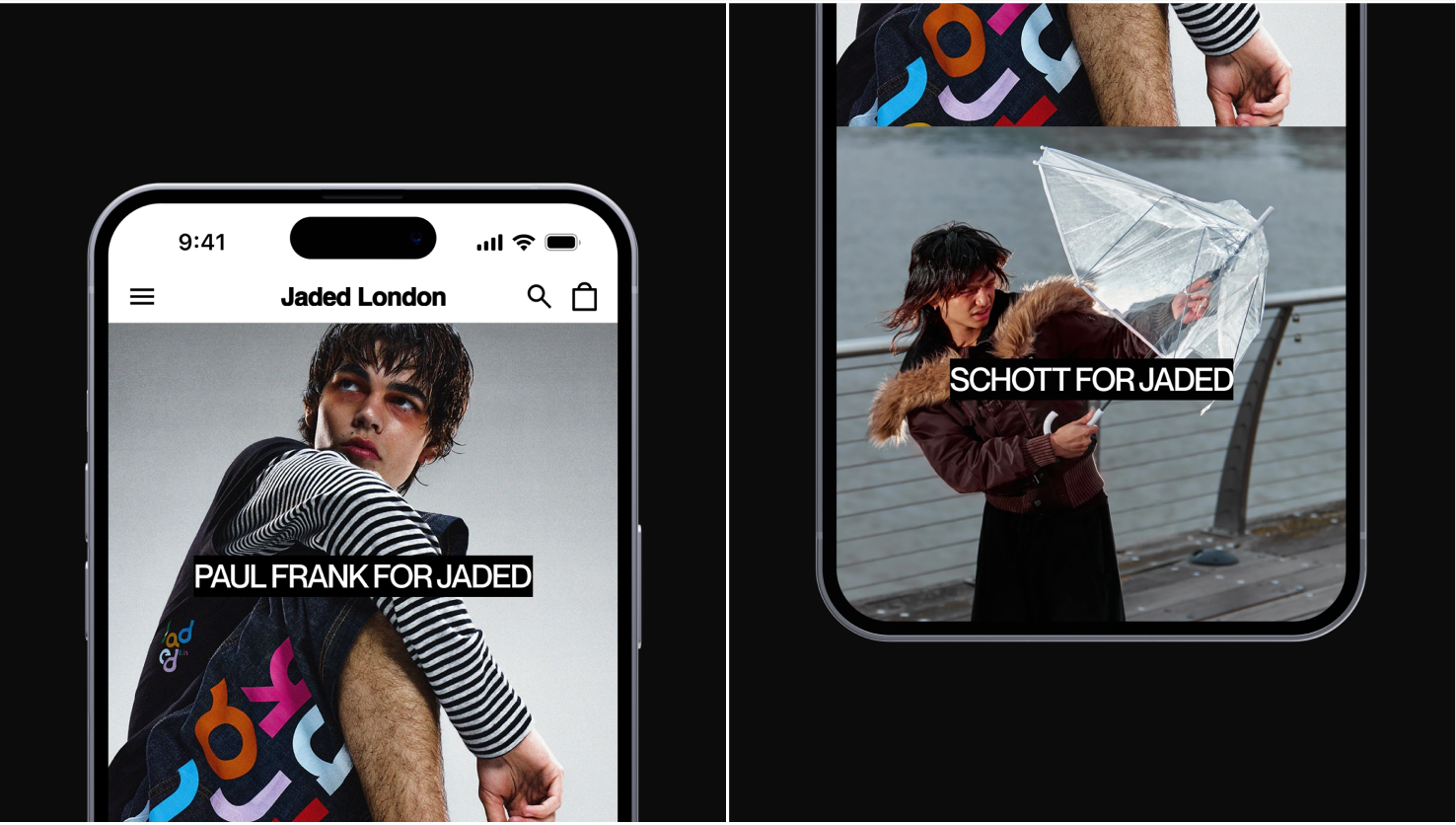 Jaded London | E-Commerce redesign — Изображение №2 — Интерфейсы, Анимация на Dprofile